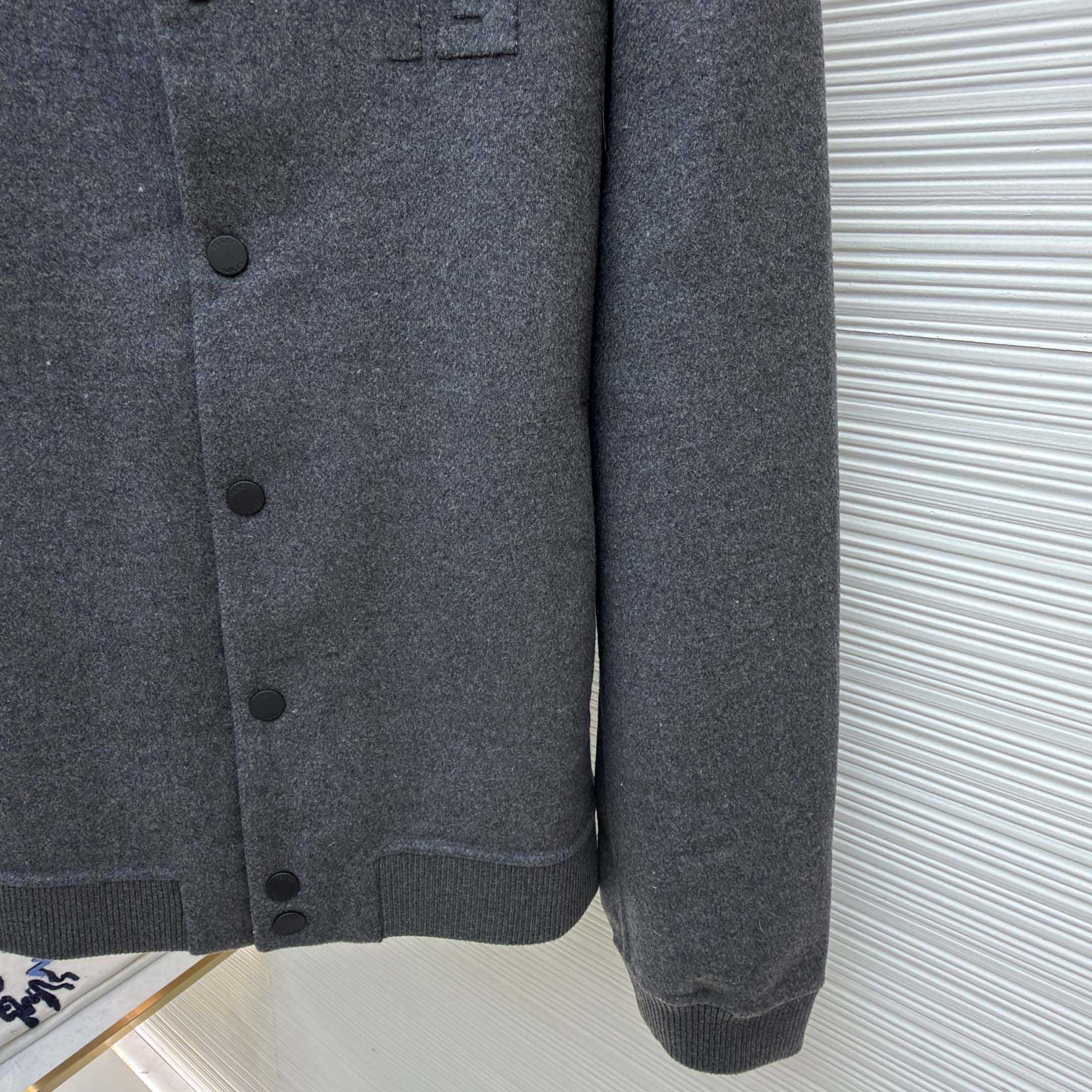 Fendi Gray Wool Blouson - FashionPlug