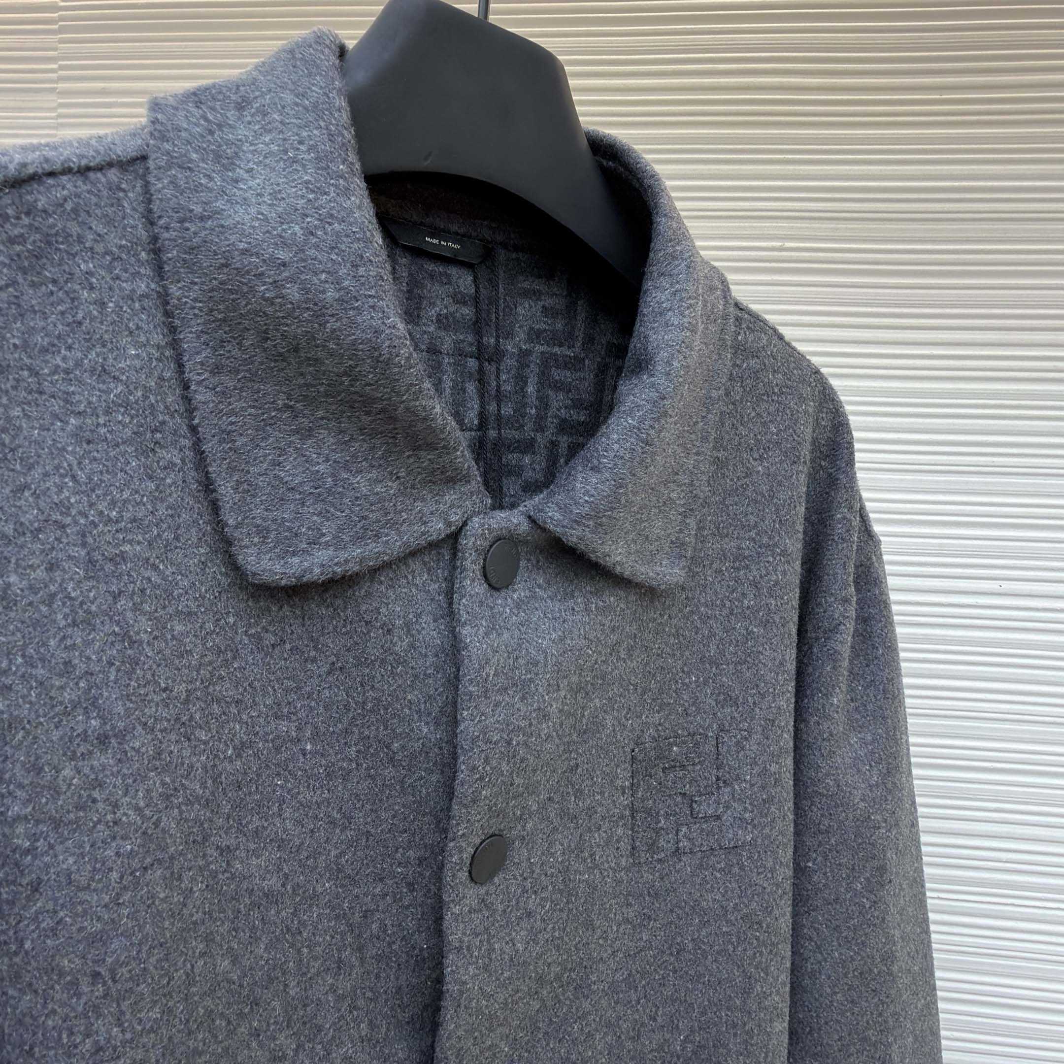 Fendi Gray Wool Blouson - FashionPlug