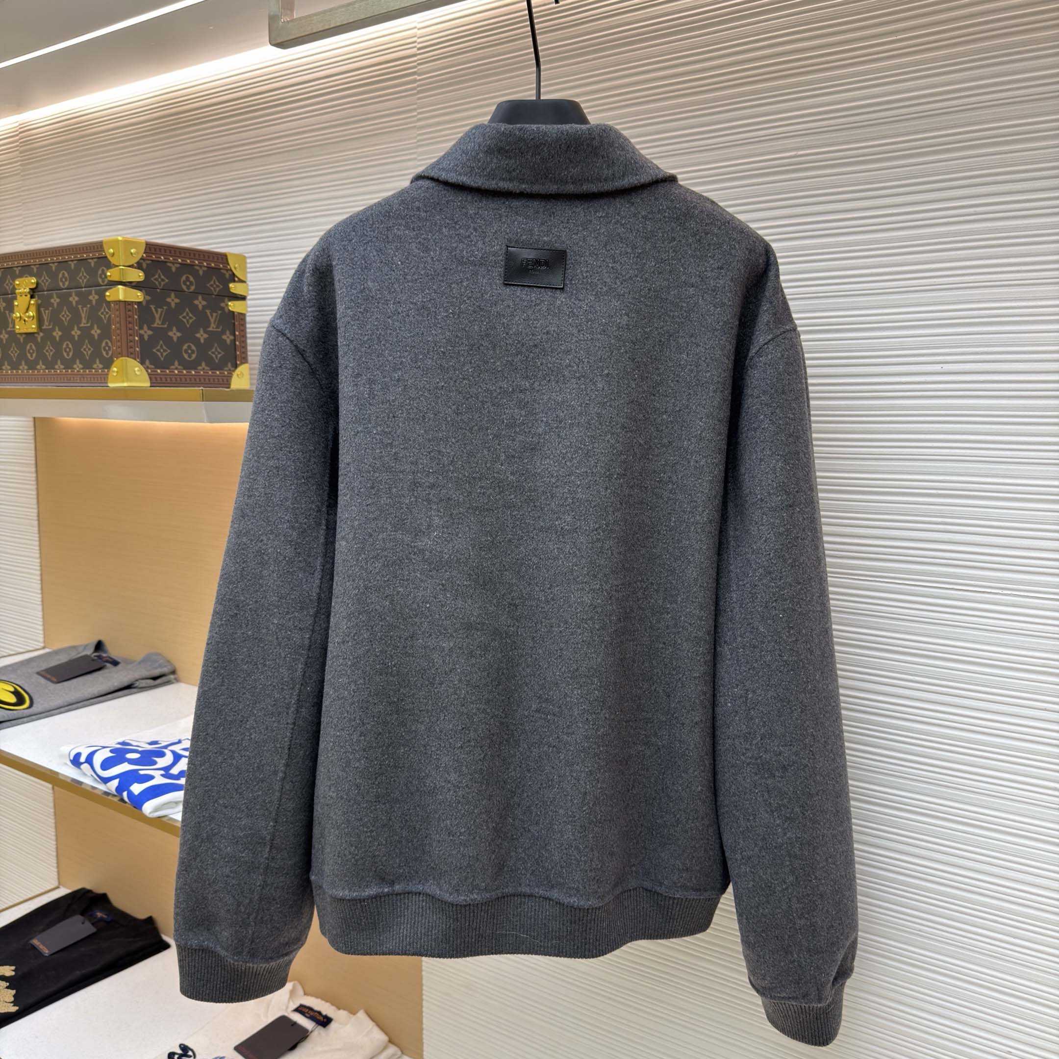 Fendi Gray Wool Blouson - FashionPlug