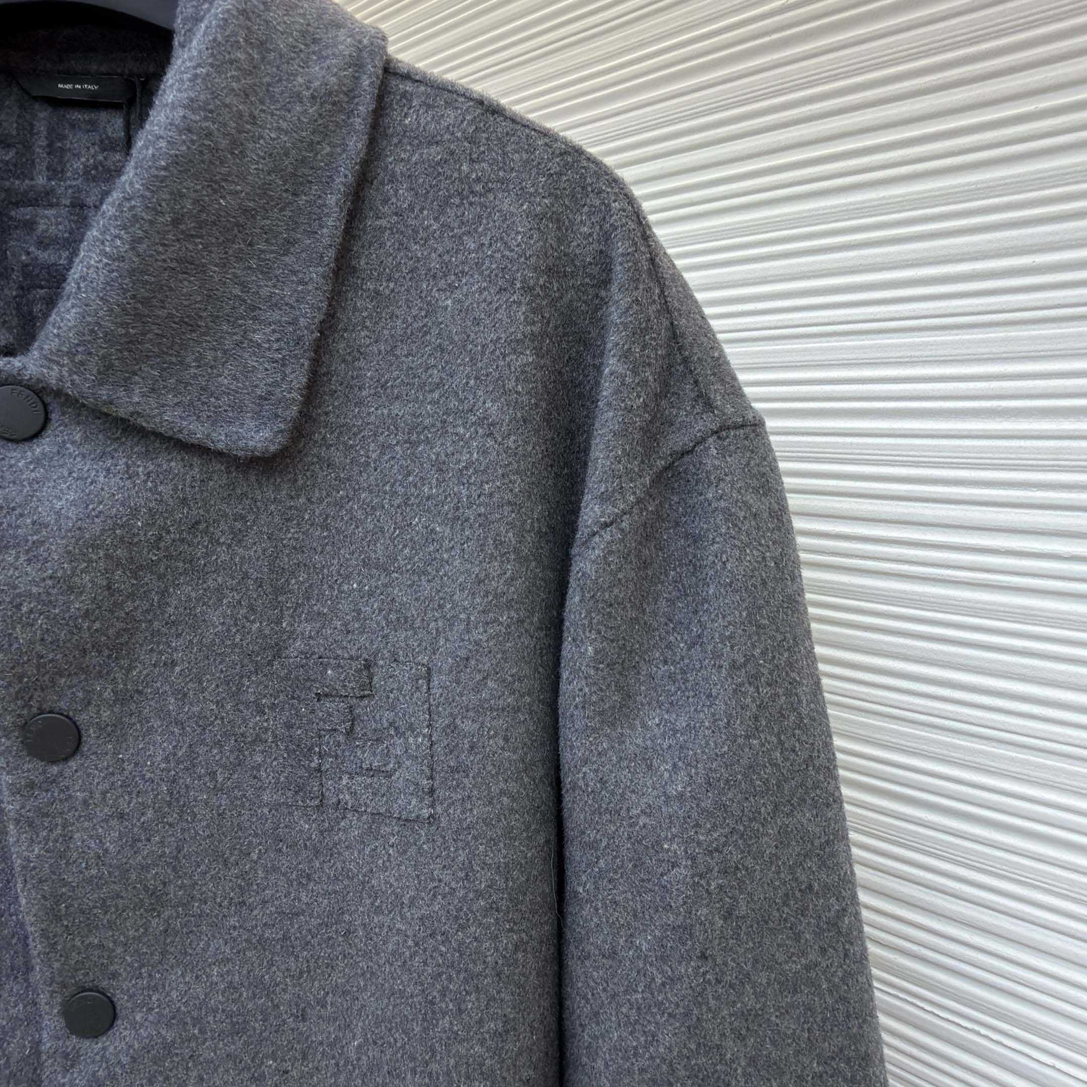 Fendi Gray Wool Blouson - FashionPlug