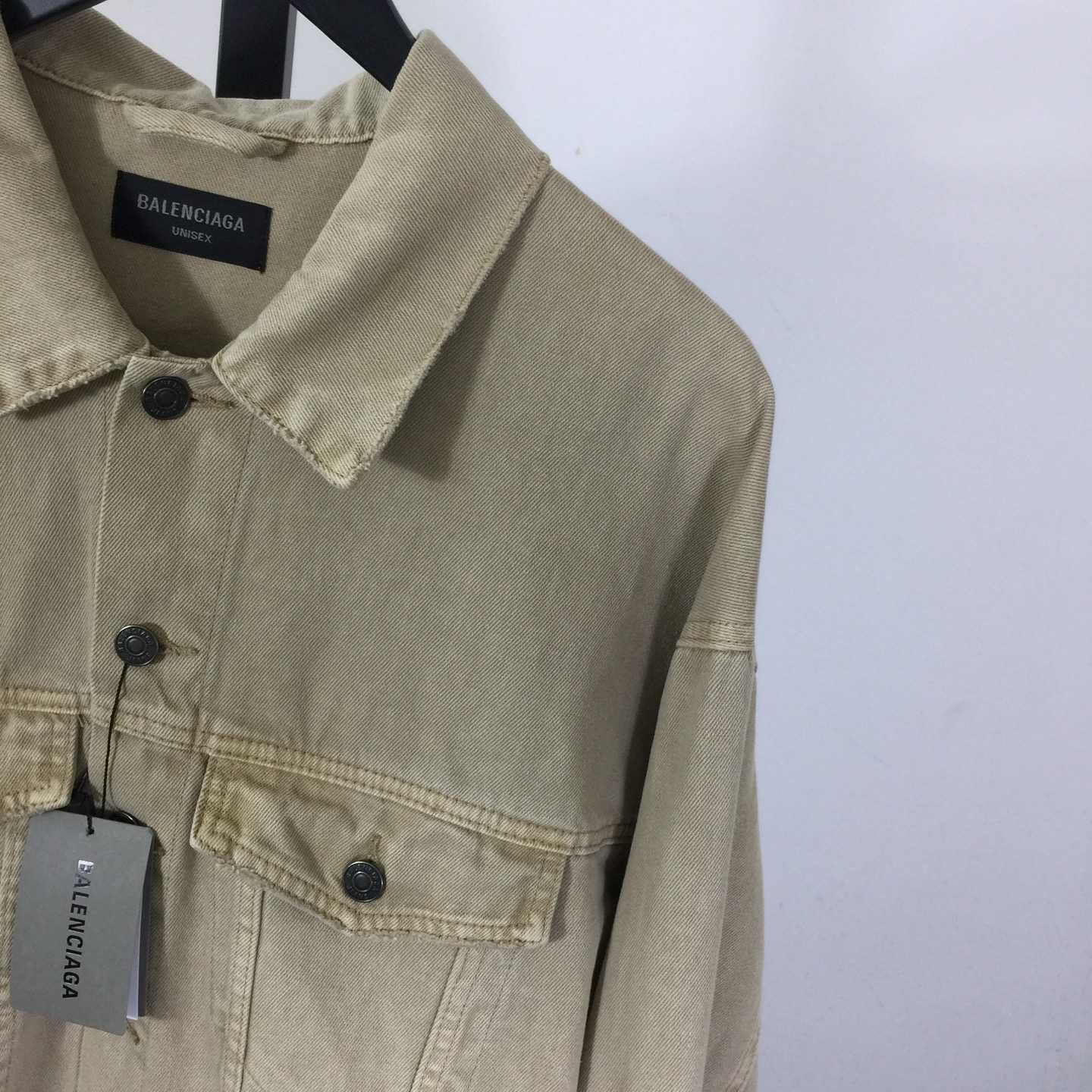 Balenciaga Logo-print Denim Jacket - FashionPlug