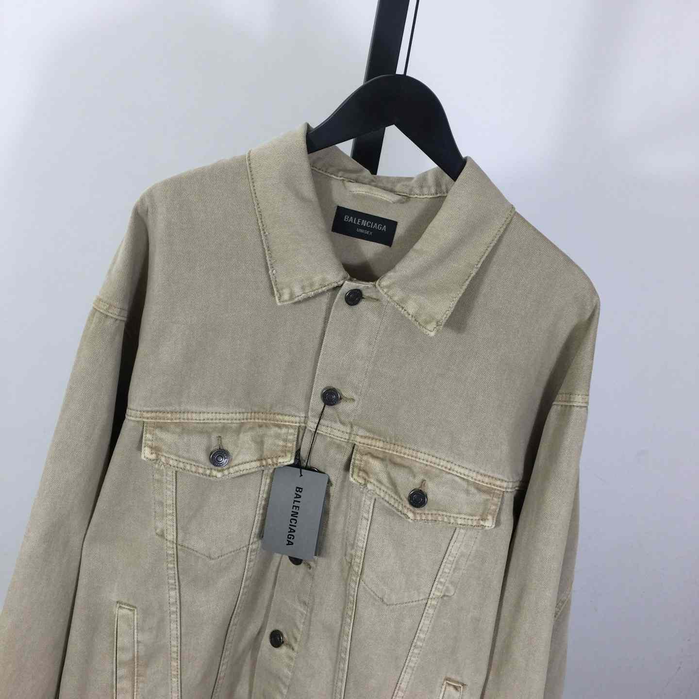 Balenciaga Logo-print Denim Jacket - FashionPlug