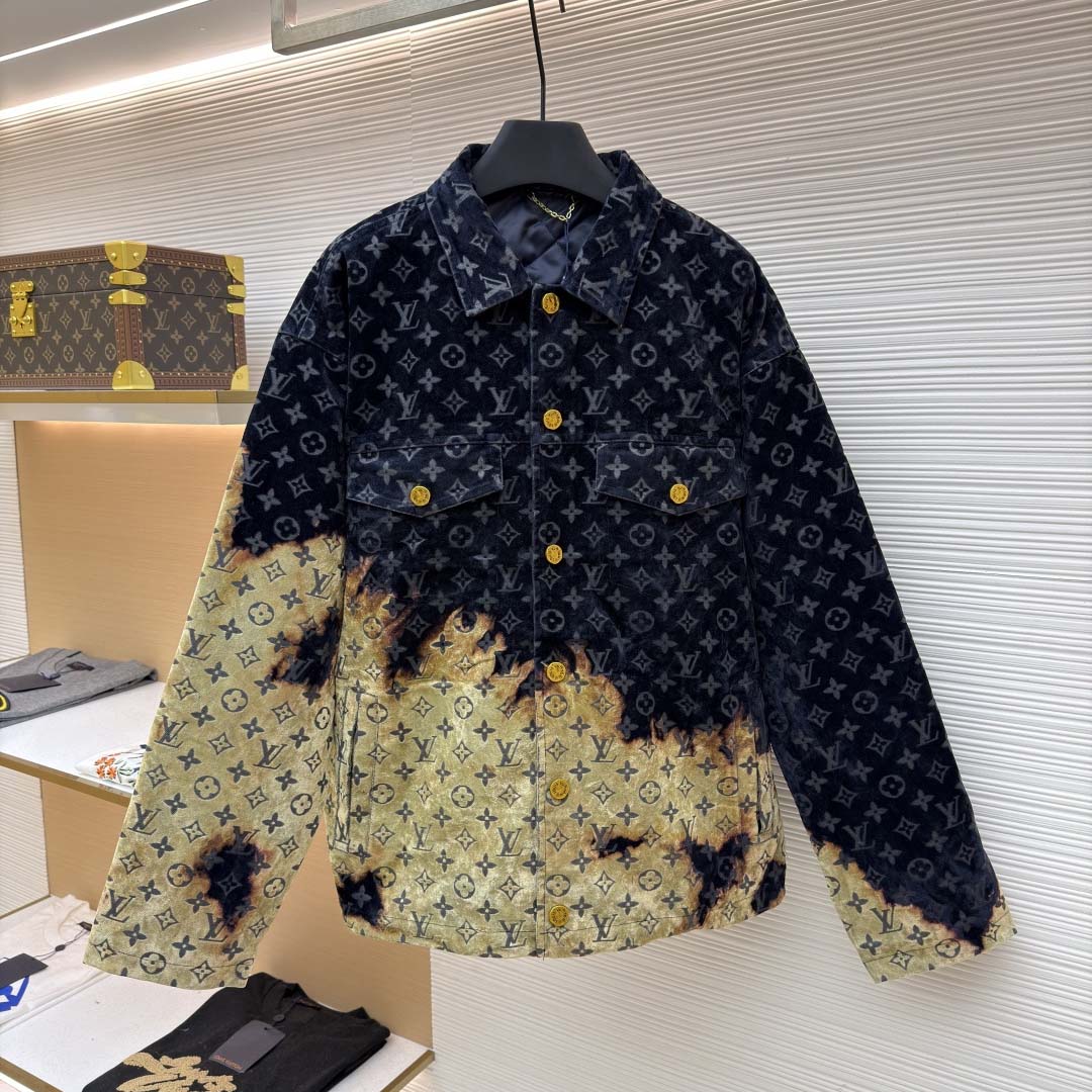 Louis Vuitton Monogram Bleached Denim Jacket - FashionPlug