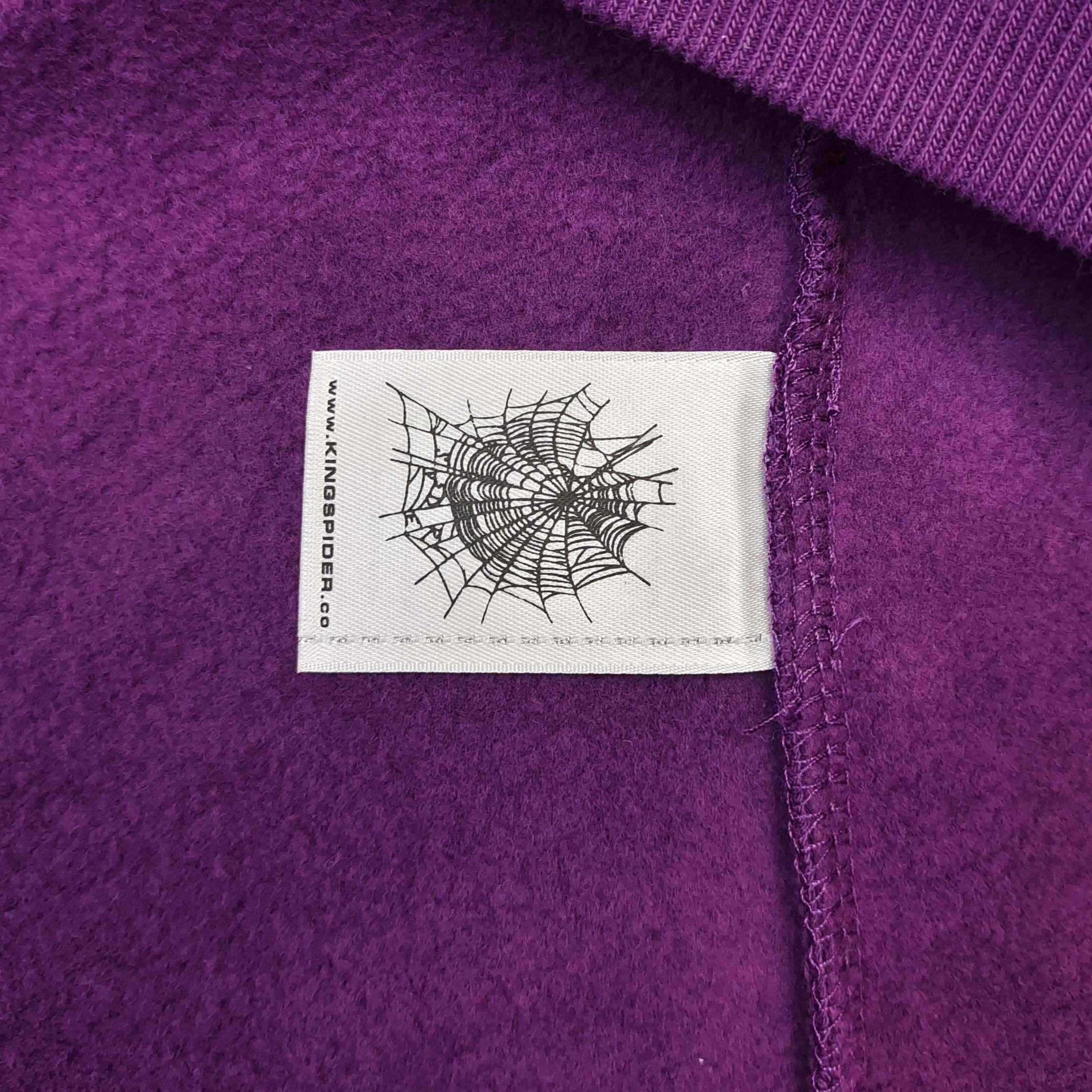 Sp5der OG Web V2 Hoodie 'Purple' - FashionPlug