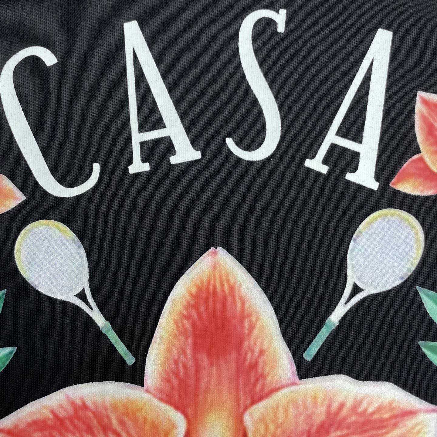 Casablanca Orchid Logo Short Sleeve T‑Shirt C1135 - FashionPlug