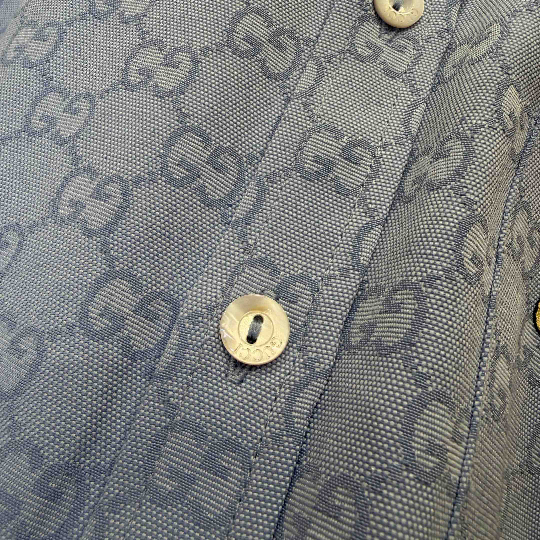 Gucci GG Oxford Cotton Shirt With Embroidery - FashionPlug