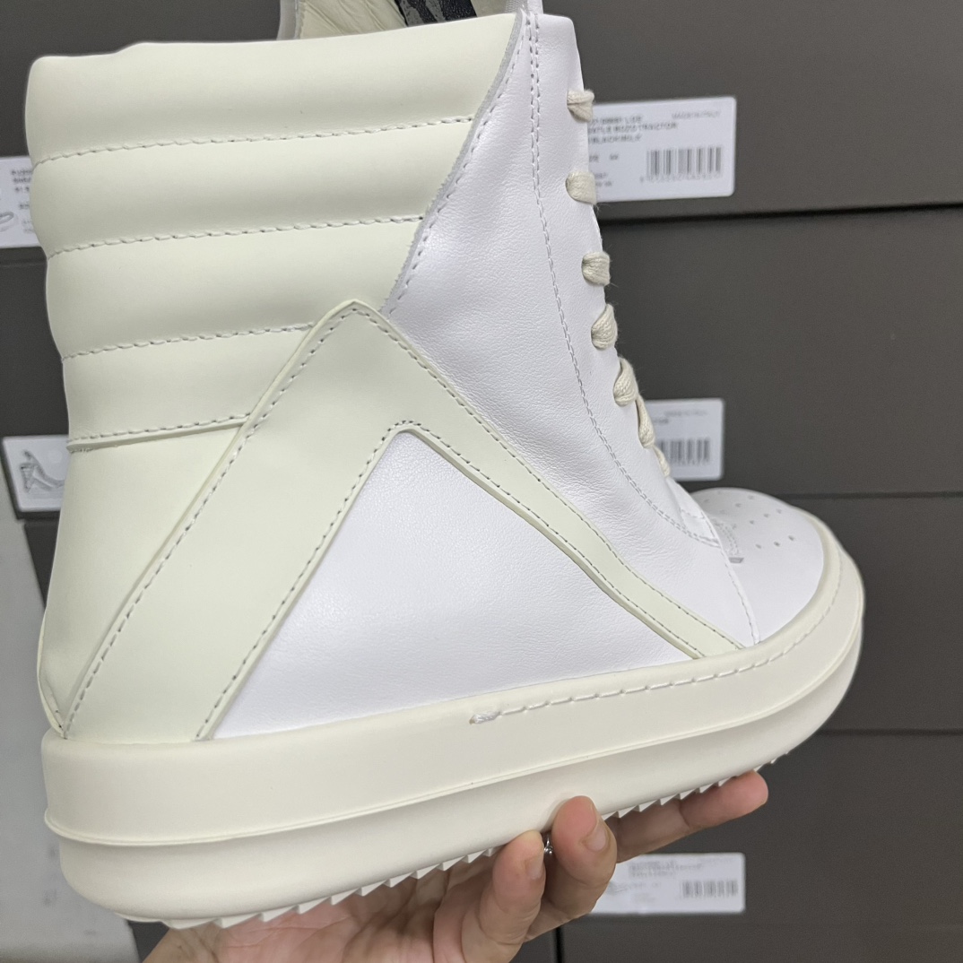 Rick Owens Wmns Strobe Geobasket 'Milk'  - FashionPlug