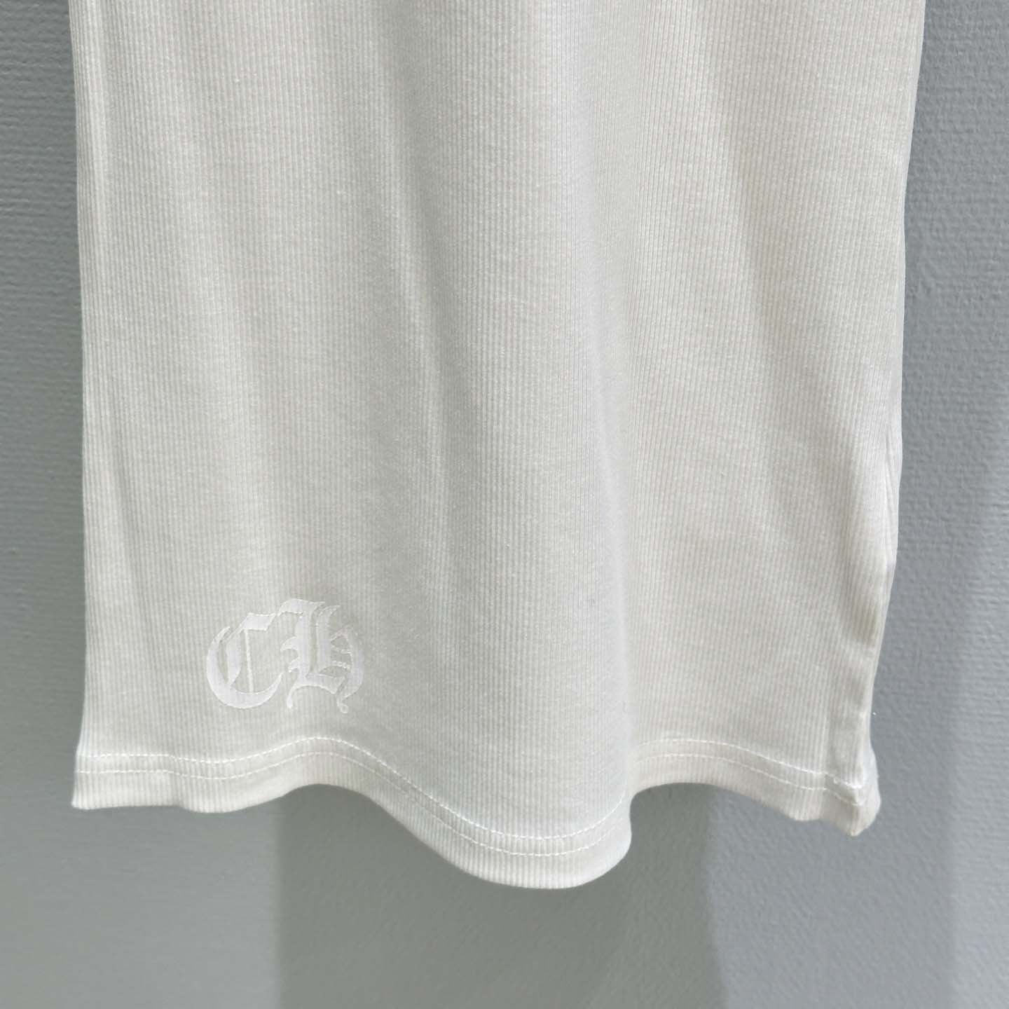 Chrome Hearts T Bar Cross Ribbed Tank Top - FashionPlug