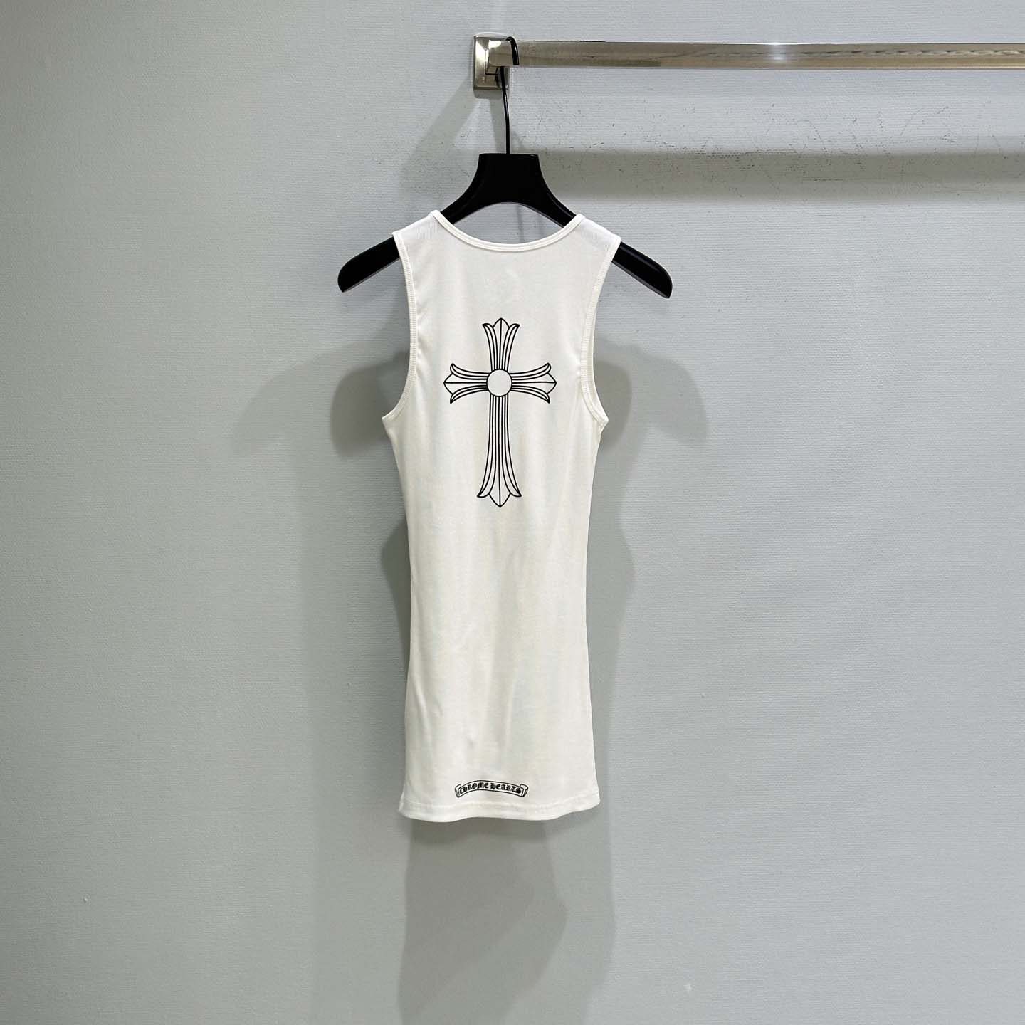 Chrome Hearts T Bar Cross Ribbed Tank Top - FashionPlug