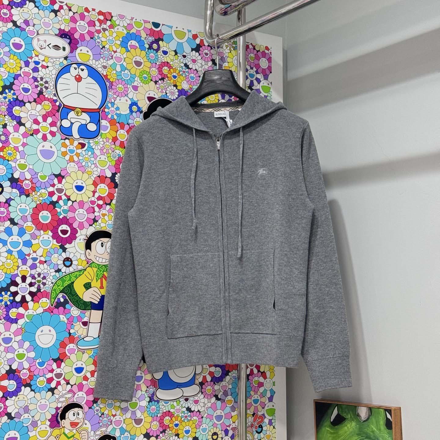 Burberry Cashmere Blend Zip Hoodie - FashionPlug