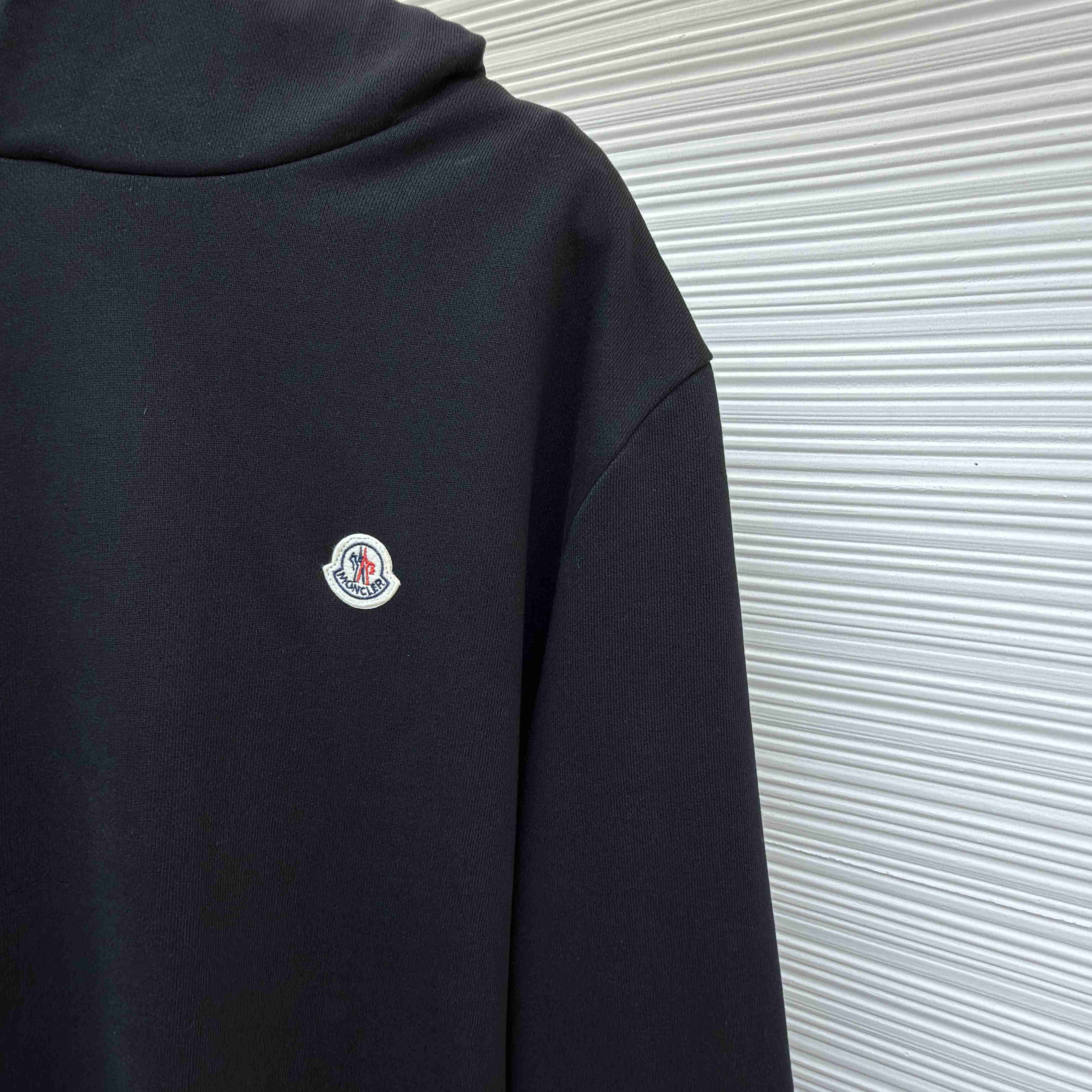 Moncler Logo Patch Cotton Hoodie - FashionPlug