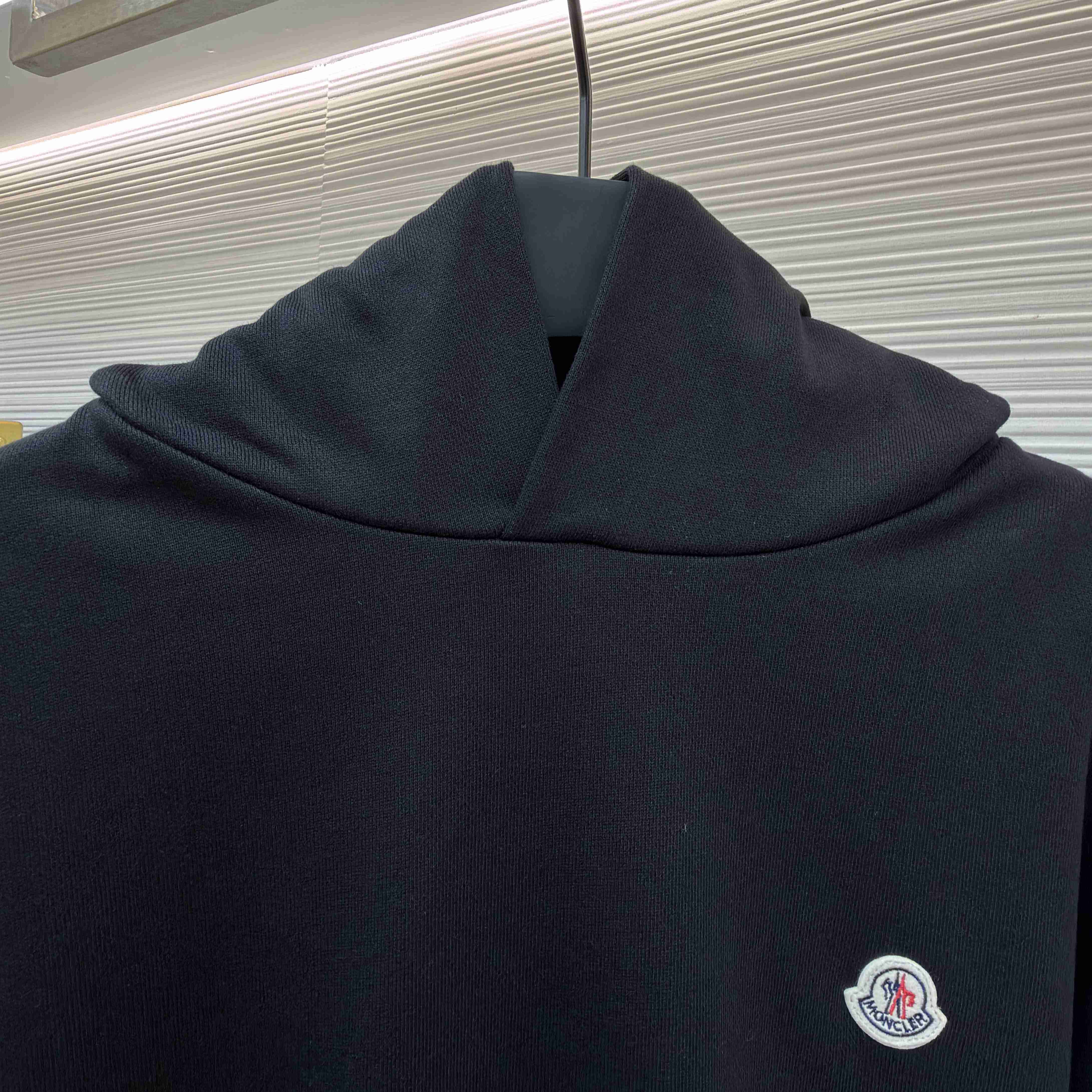 Moncler Logo Patch Cotton Hoodie - FashionPlug