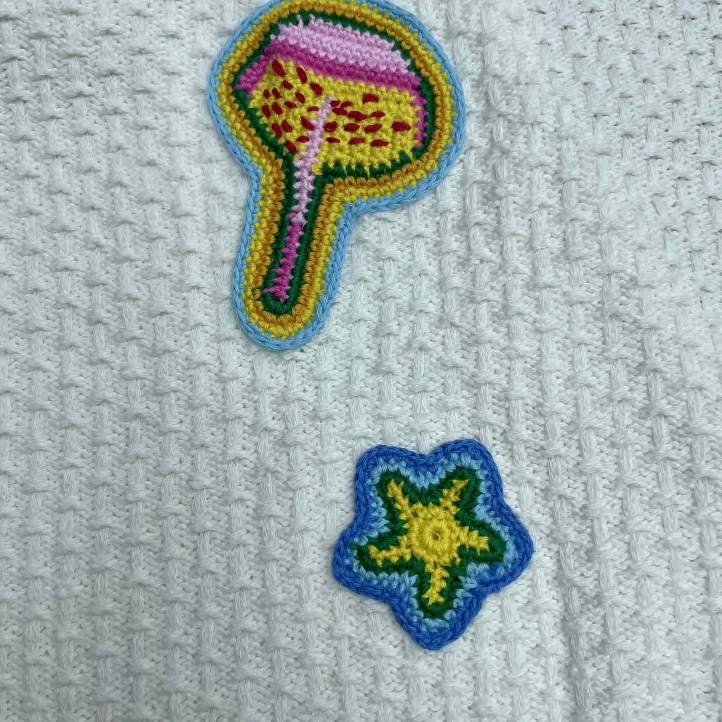 Casablanca Patch-detailing Crochet Shirt   Z6031 - FashionPlug