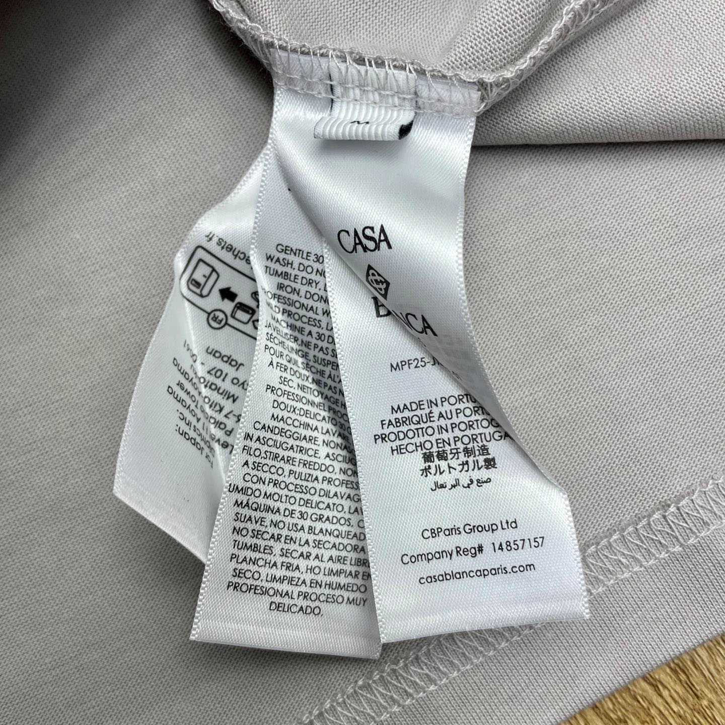 Casablanca Grey Diamond Logo Short Sleeve T‑Shirt C1111 - FashionPlug