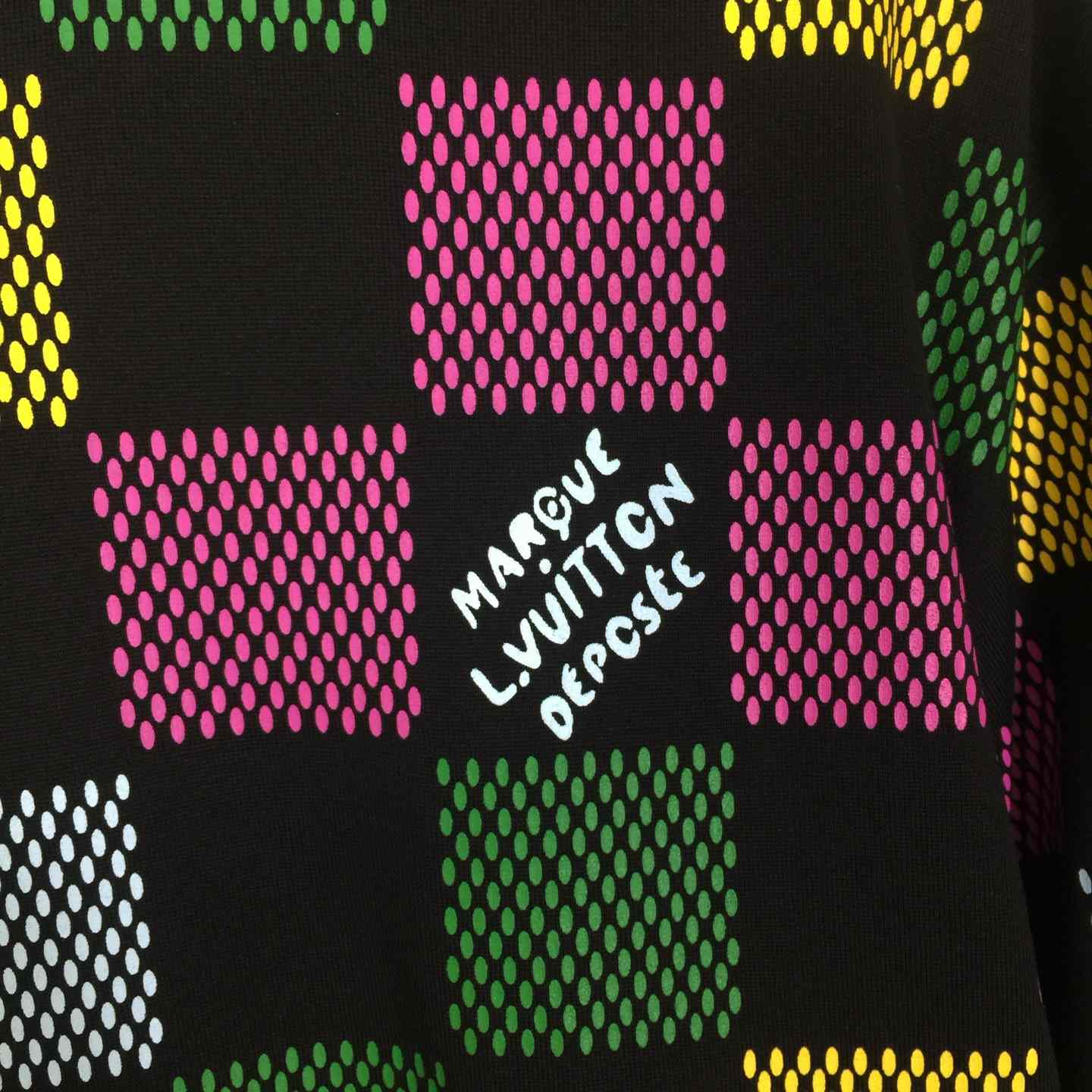 Louis Vuitton Damier Jacquard Short-sleeved Crewneck T-shirt - FashionPlug