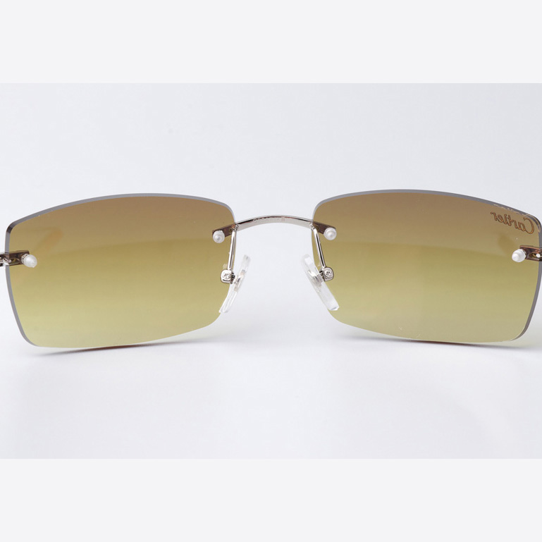 Cartier CT 3524012 Wood Sunglasses Silver Brown - FashionPlug