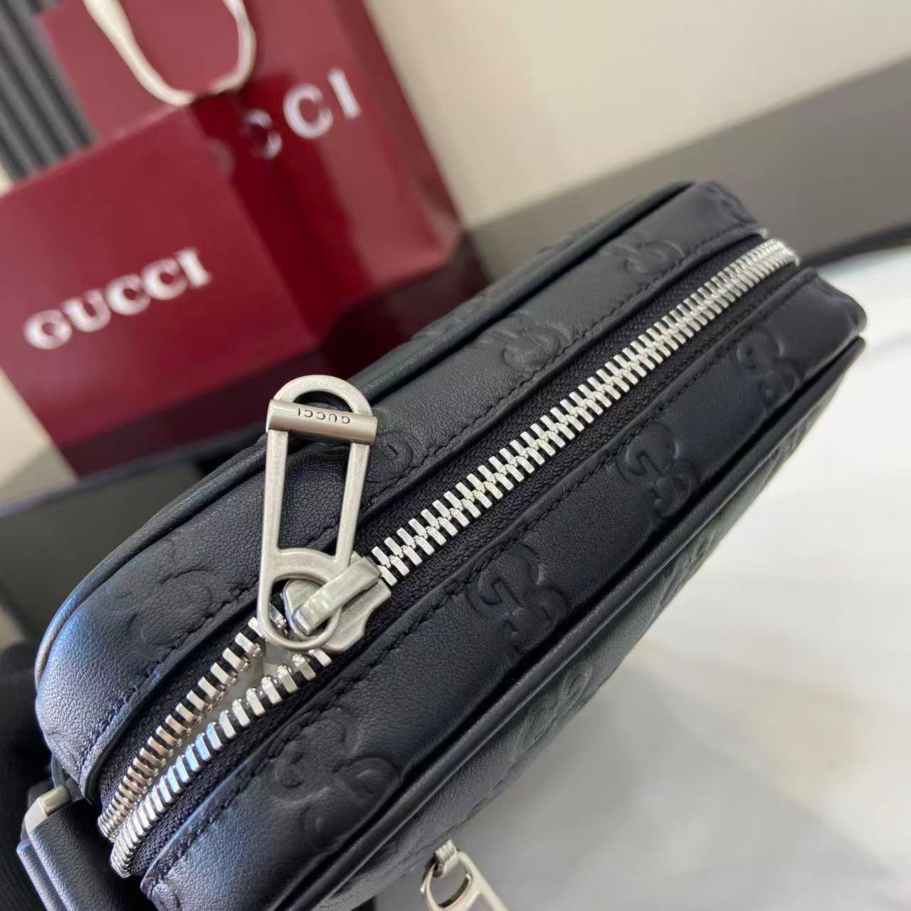 Gucci GG Emblem Small Crossbody Bag 850238 - FashionPlug