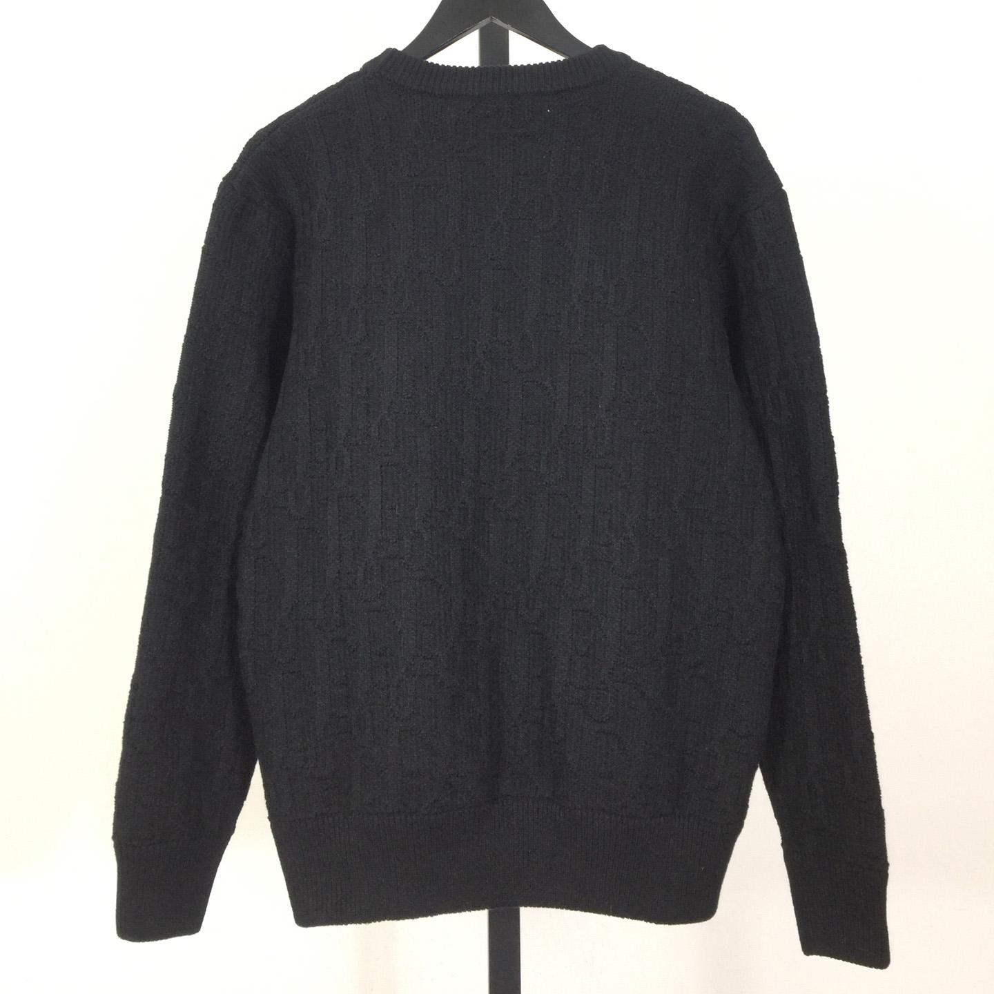 Dior Oblique Sweater Black Cotton-Blend Jacquard - FashionPlug