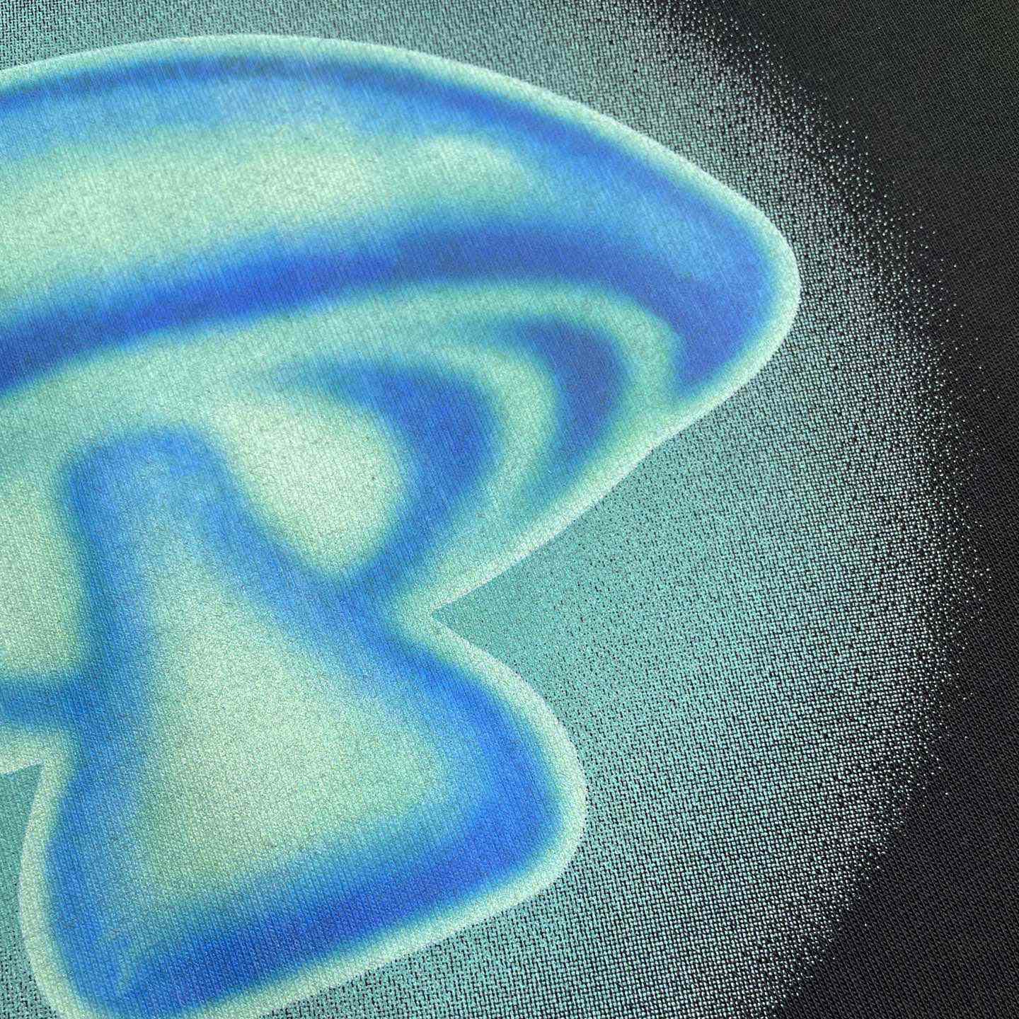 Casablanca Black Airbrush Mushroom Logo Short Sleeve T‑shirt C1127 - FashionPlug