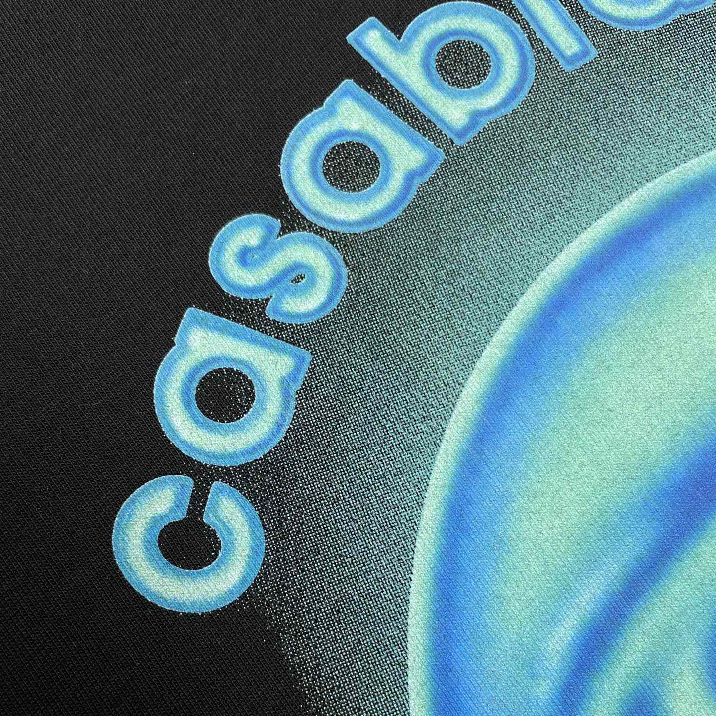 Casablanca Black Airbrush Mushroom Logo Short Sleeve T‑shirt C1127 - FashionPlug