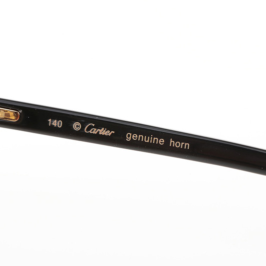 Cartier CT 4189706 White Mix Black Buffalo Sunglasses In Gold Gradient Grey - FashionPlug