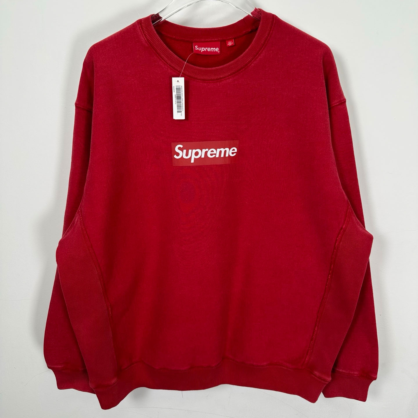 Supreme 25SS Wash Box Logo Crewneck 'red' - FashionPlug