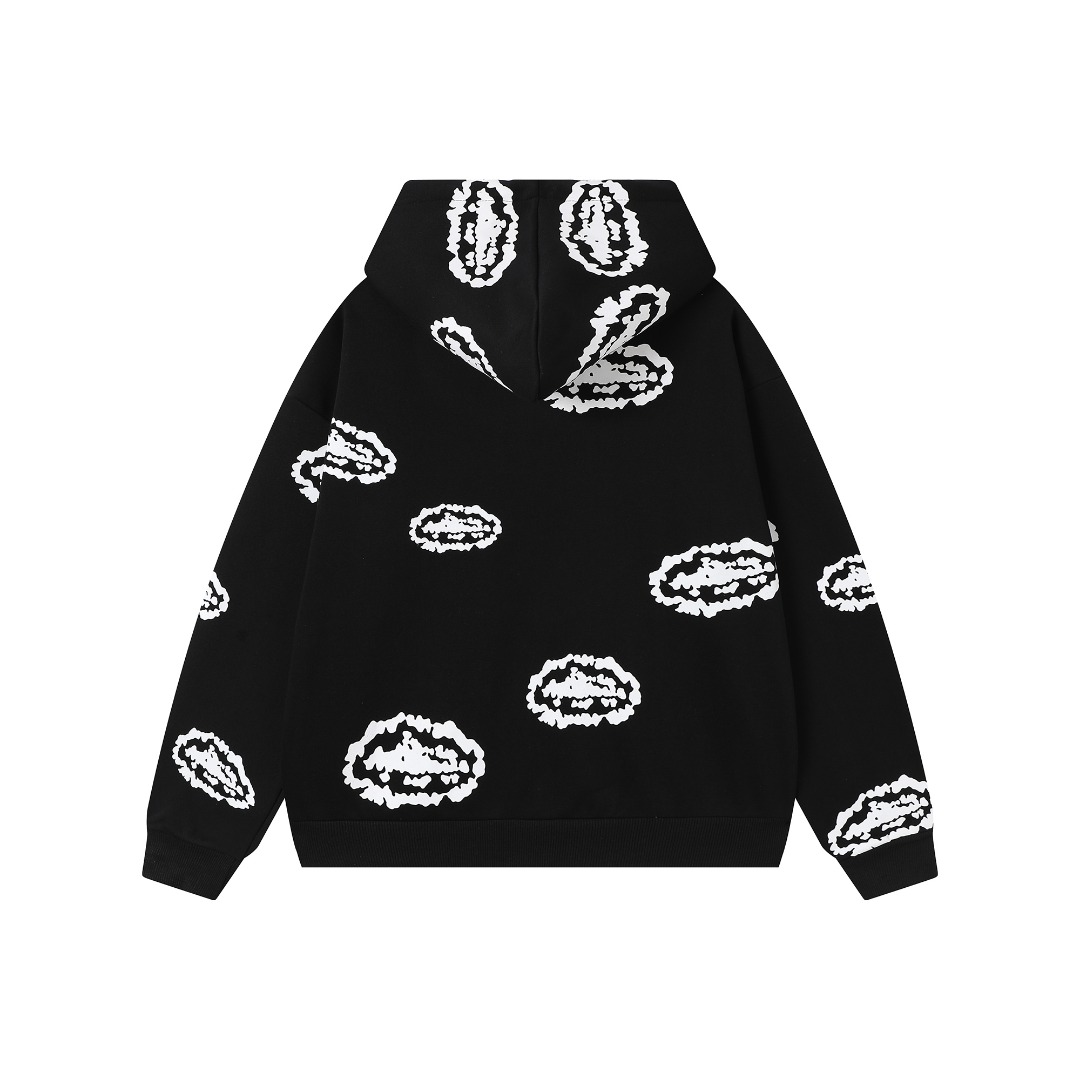 Denim Tears x Corteiz Wreath-print Cotton Hoodie - FashionPlug