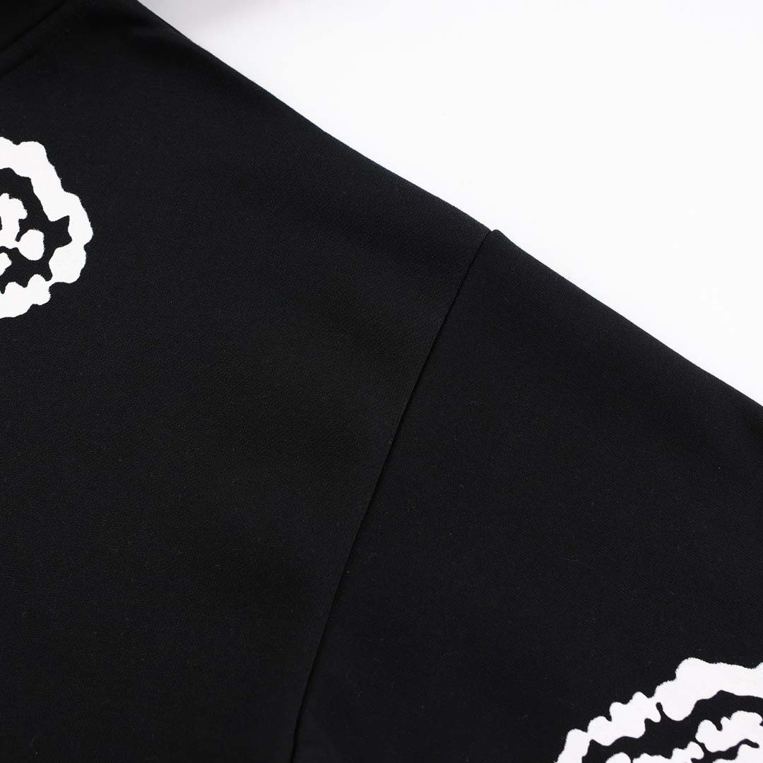 Denim Tears x Corteiz Wreath-print Cotton Hoodie - FashionPlug