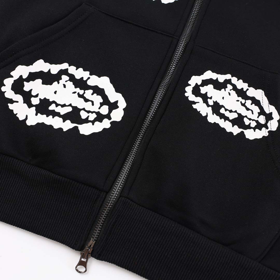 Denim Tears x Corteiz Wreath-print Cotton Hoodie - FashionPlug