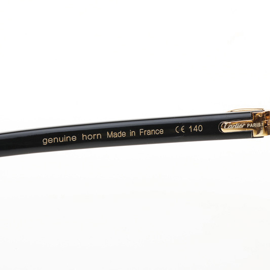 Cartier CT 4189706 Black Buffalo Sunglasses In Gold Gradient Brown - FashionPlug