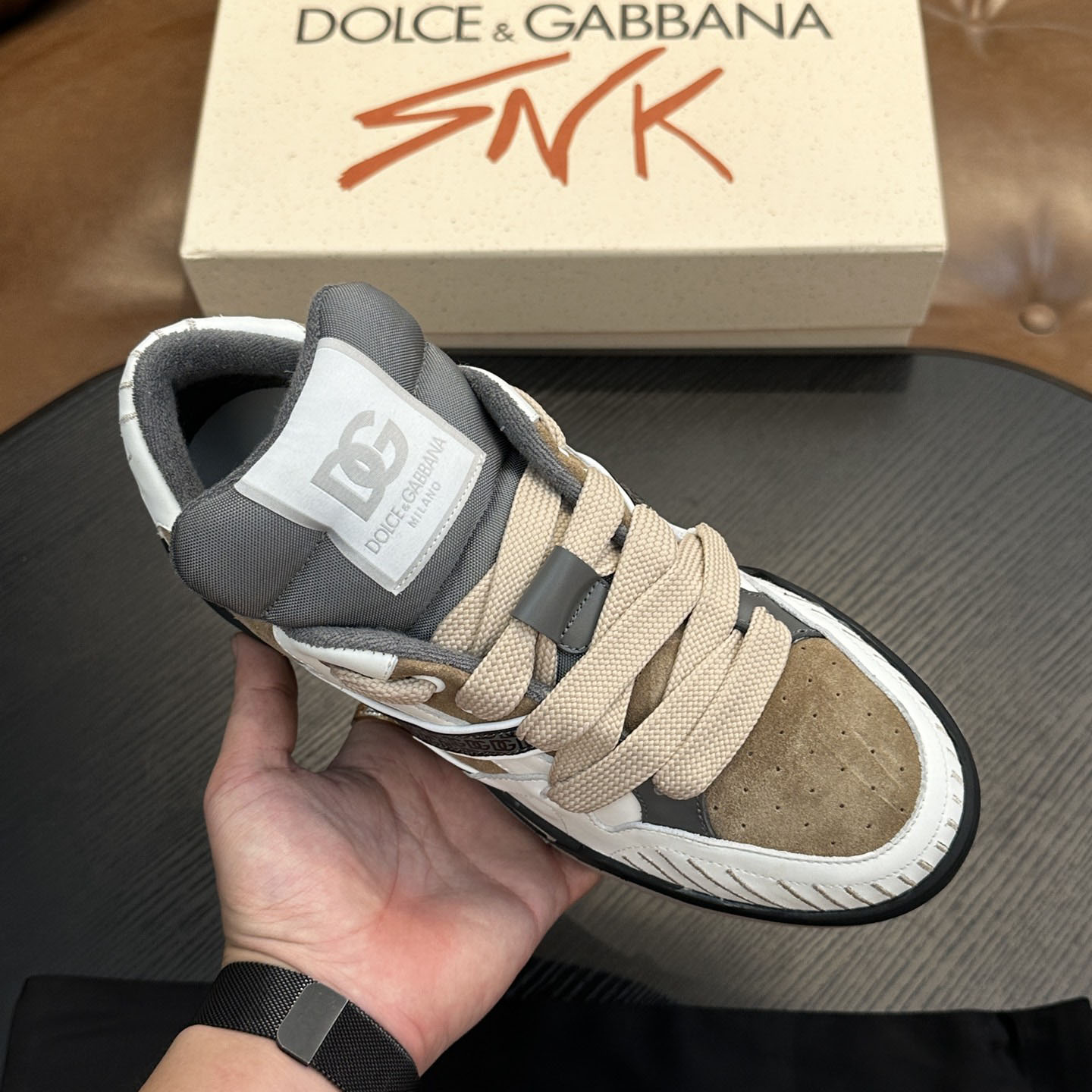 Dolce & Gabbana  New Roma Low 'Dove Grey' - FashionPlug