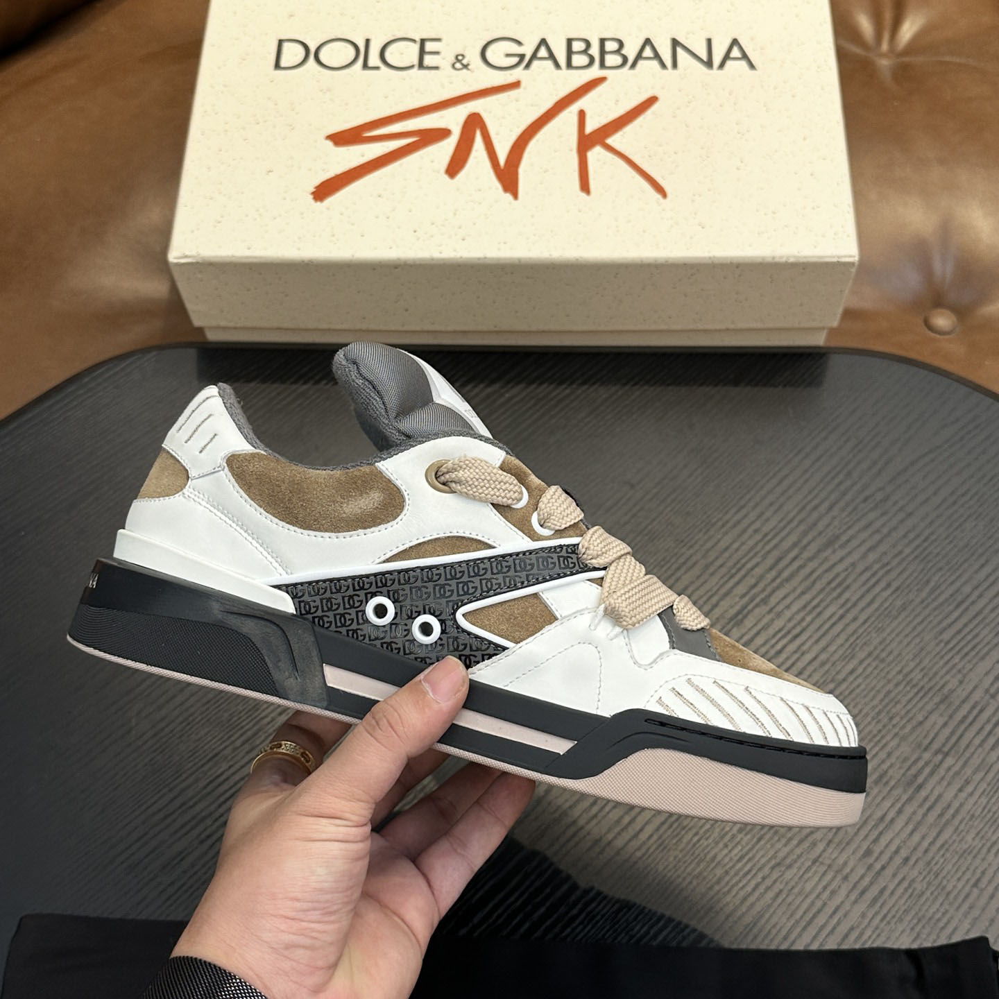 Dolce & Gabbana  New Roma Low 'Dove Grey' - FashionPlug
