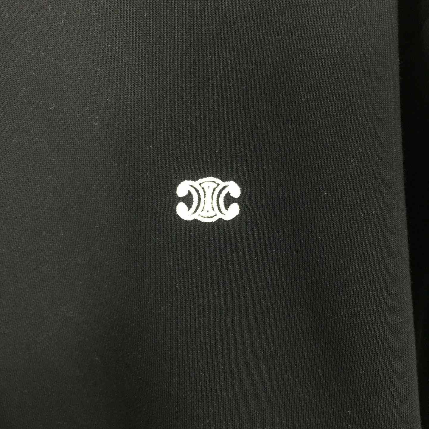 Celine Triomphe Loose Sweatshirt In Cotton Fleece - FashionPlug