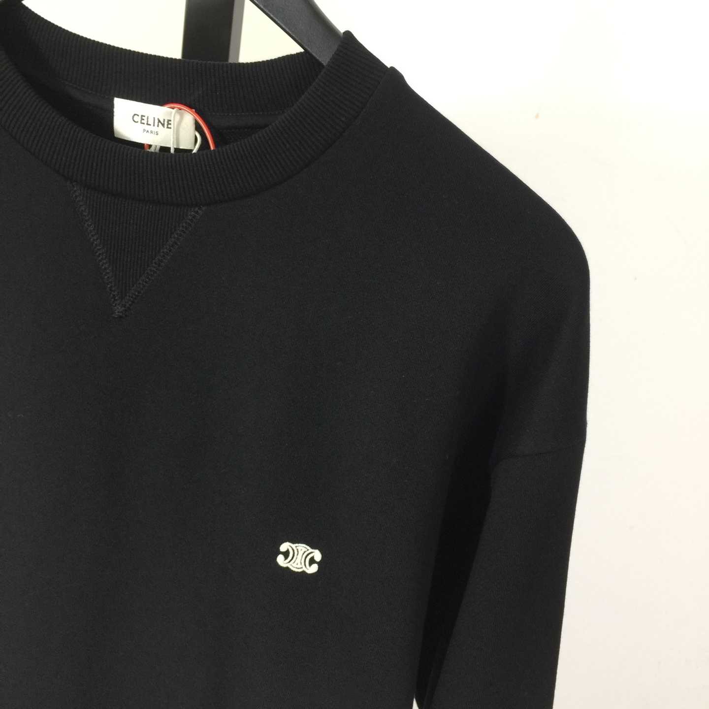 Celine Triomphe Loose Sweatshirt In Cotton Fleece - FashionPlug