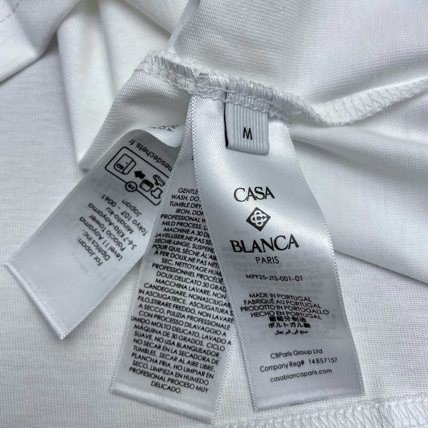 Casablanca DRIP LOGO SHORT SLEEVE T‑SHIRT C1128 - FashionPlug