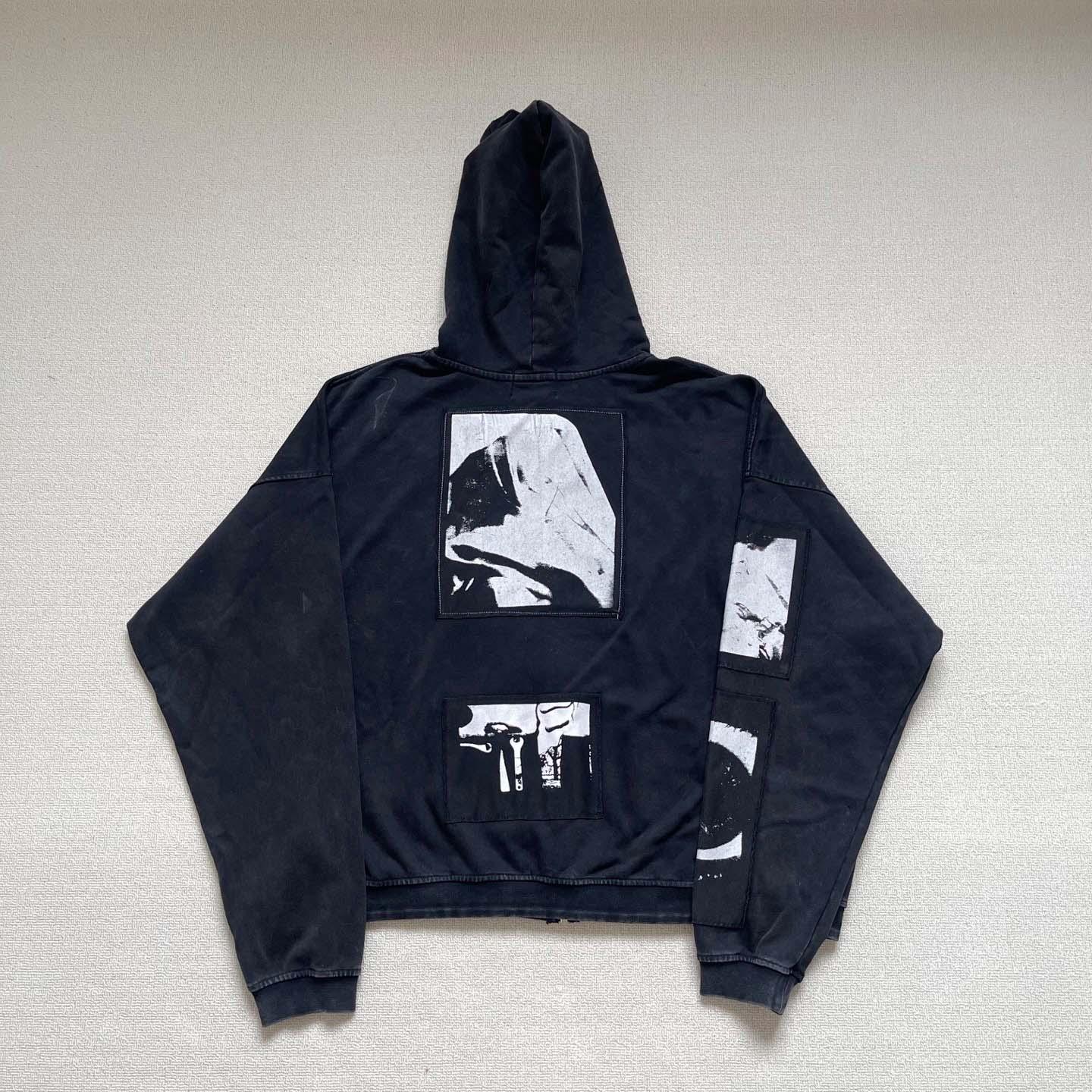 Enfants Riches Déprimés  Madonne Assemblage Zip Up Hoodie 'Faded Black' - FashionPlug