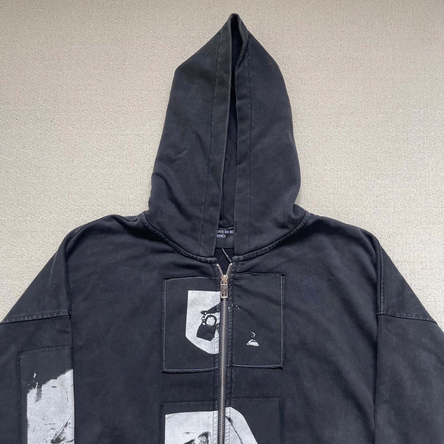 Enfants Riches Déprimés  Madonne Assemblage Zip Up Hoodie 'Faded Black' - FashionPlug
