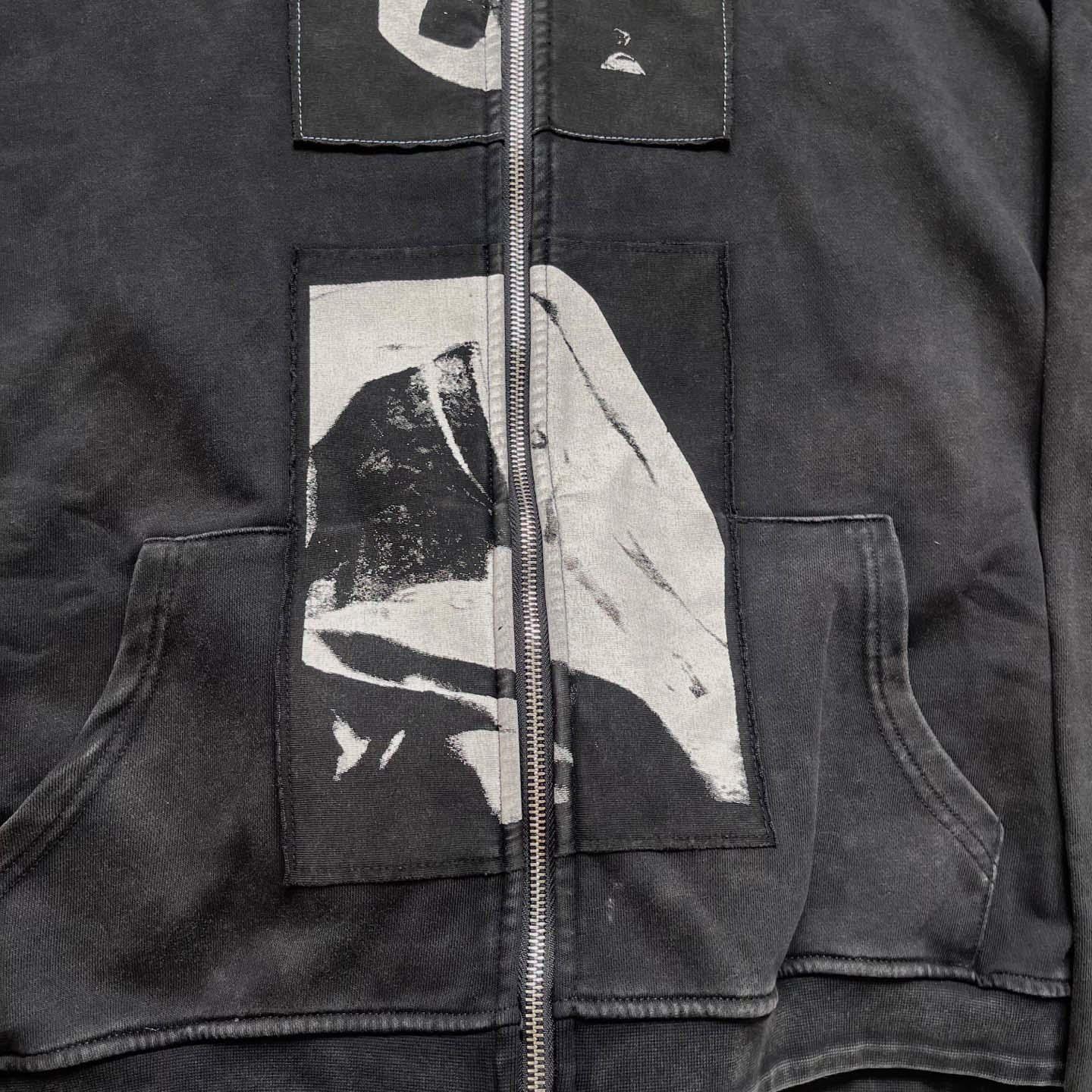 Enfants Riches Déprimés  Madonne Assemblage Zip Up Hoodie 'Faded Black' - FashionPlug