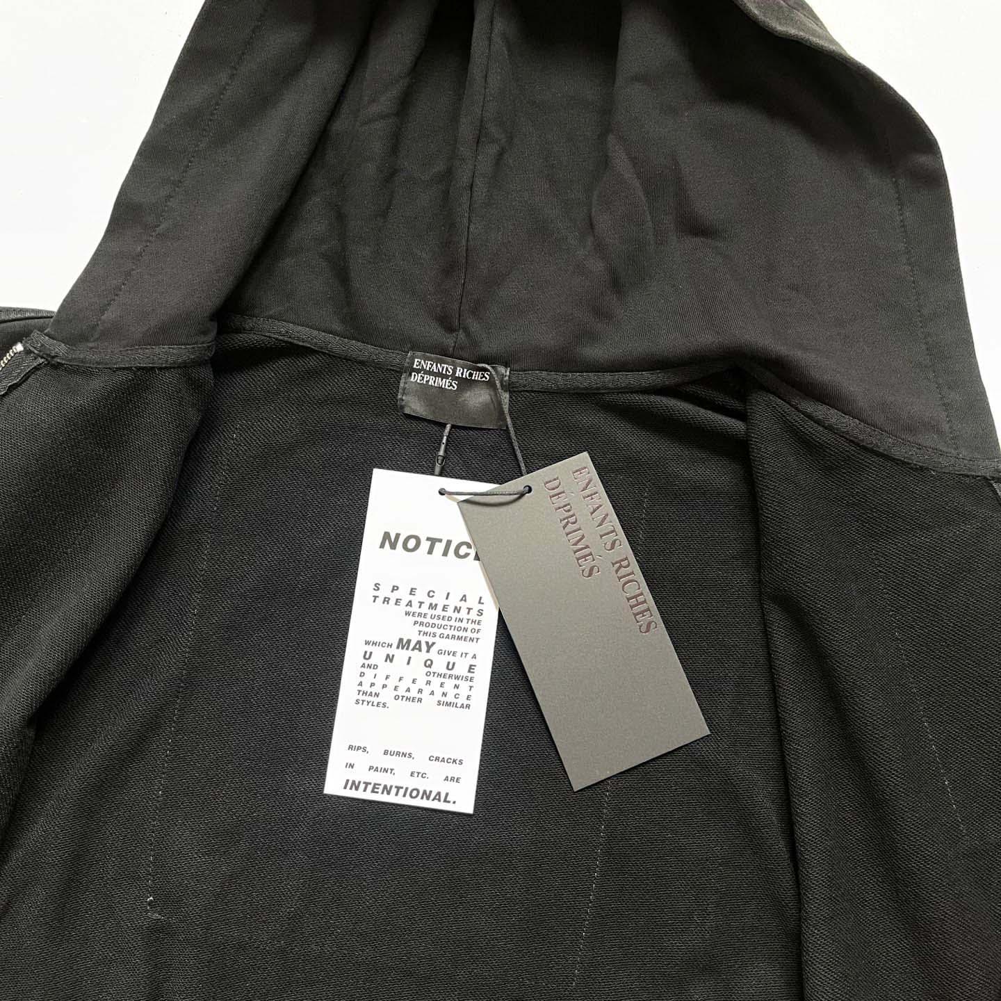 Enfants Riches Déprimés  Madonne Assemblage Zip Up Hoodie 'Faded Black' - FashionPlug