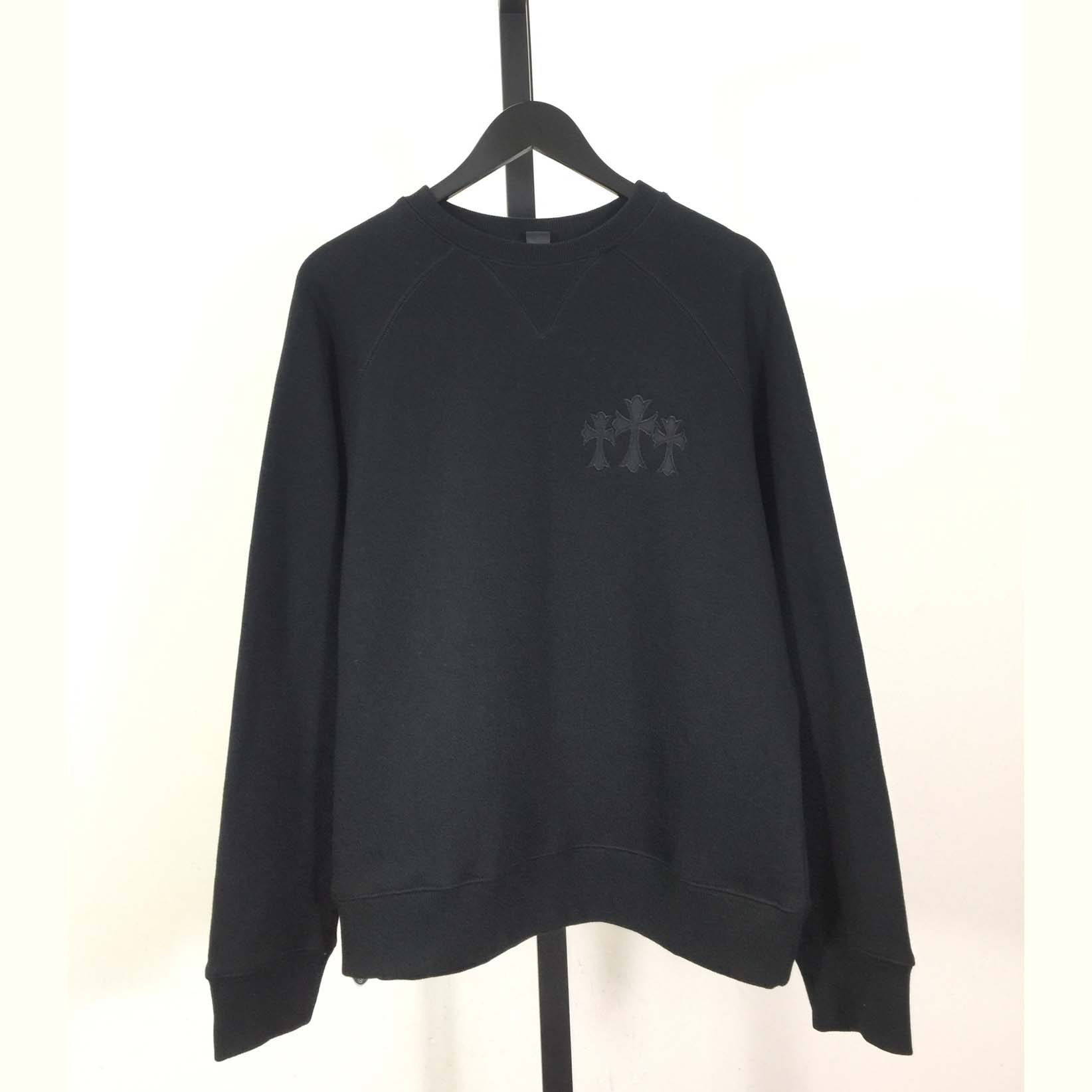 Chrome Hearts Cemetery Cross Crew-neck Sweatshirt - FashionPlug