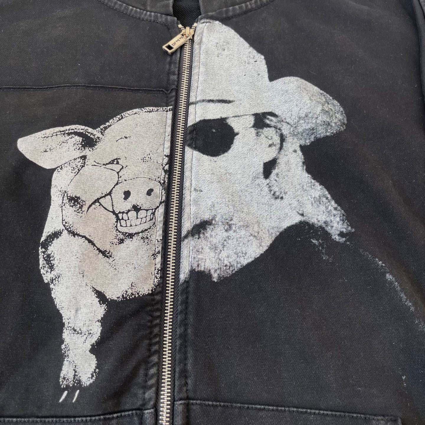 Enfants Riches Déprimés  Pig Alan Jackson Assemblage Zip Up Hoodie - FashionPlug