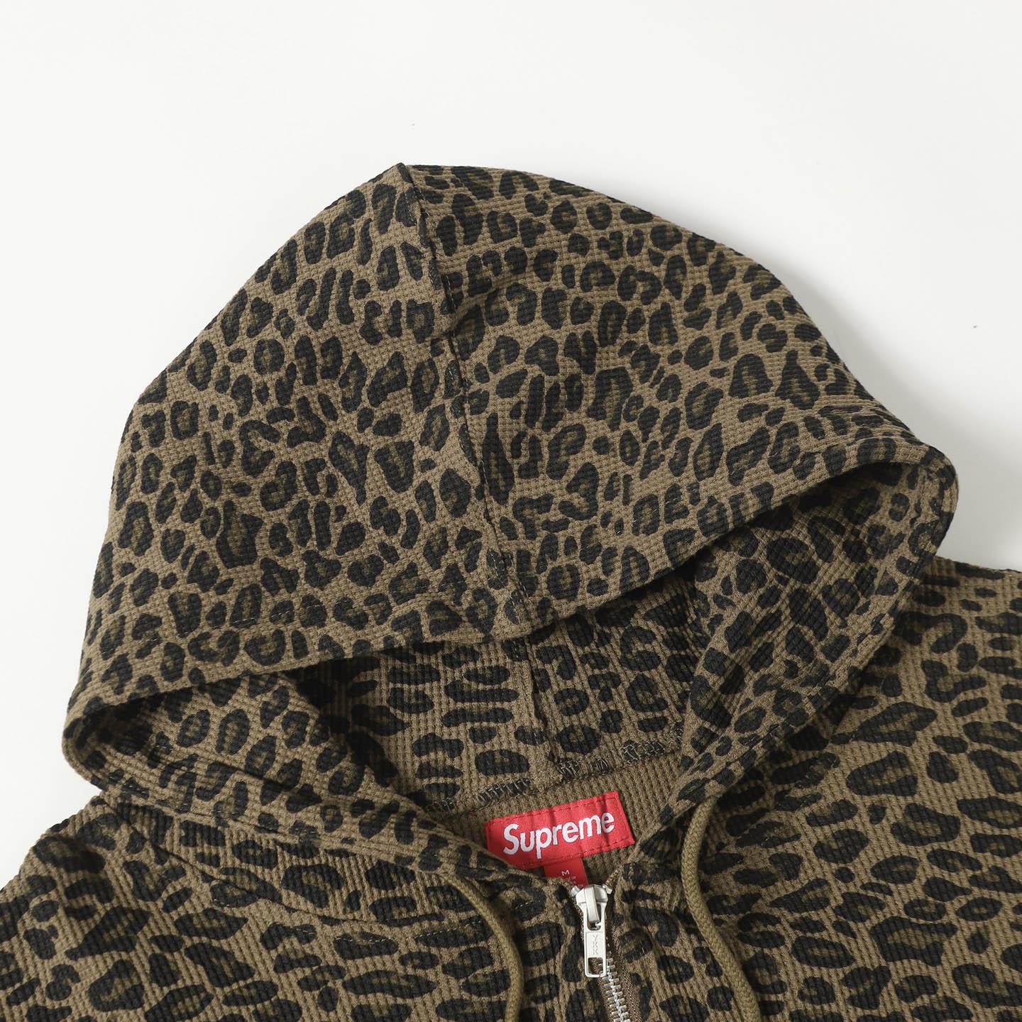 Supreme  Hooded Zip Up Thermal 'Leopard' - FashionPlug