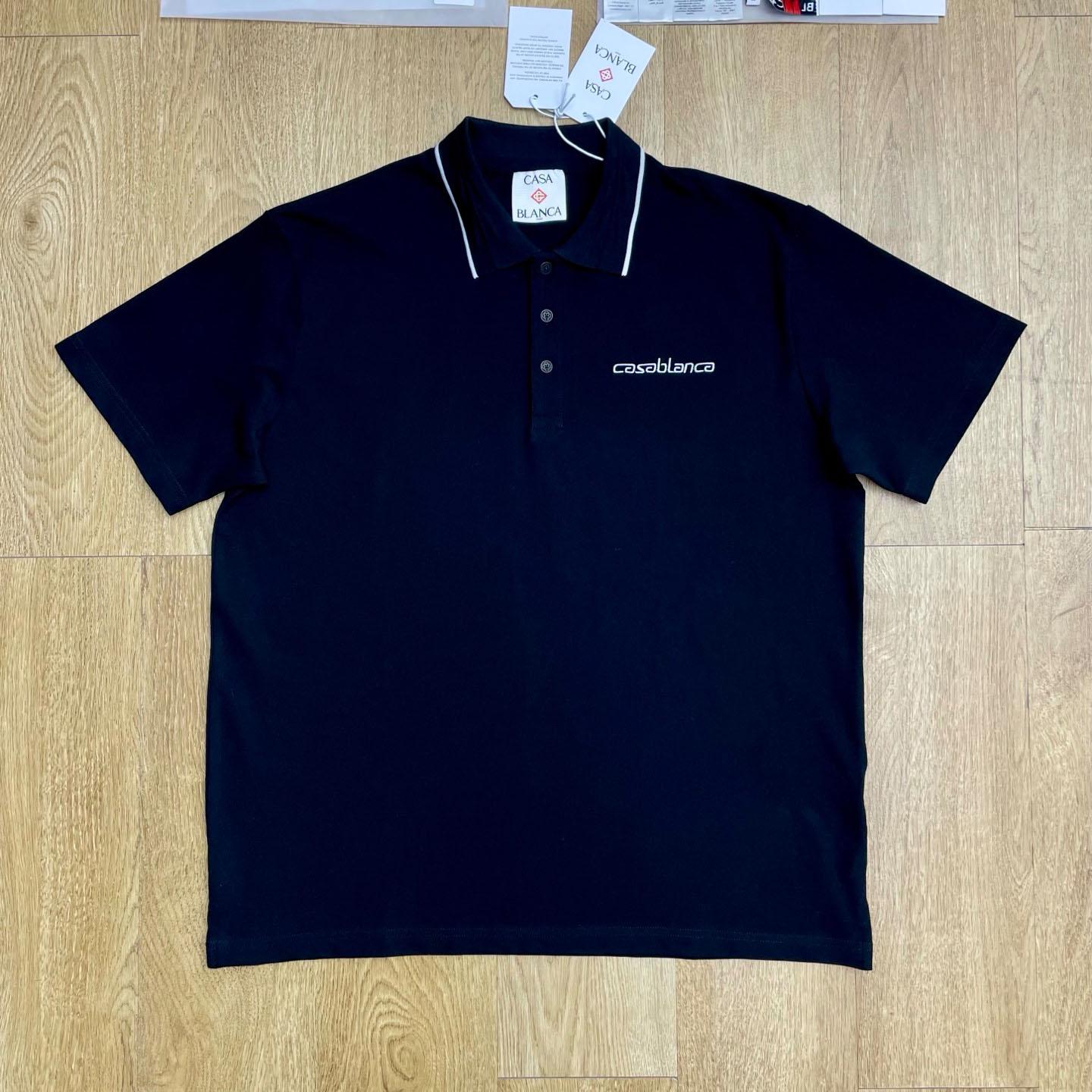 Casablanca Laurel Pique Short Sleeve Polo Shirt C1139 - FashionPlug