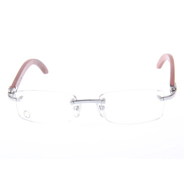 Cartier CT 3524012 Wood Eyeglasses In Silver - FashionPlug