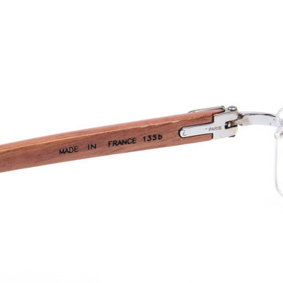 Cartier CT 3524012 Wood Eyeglasses In Silver - FashionPlug