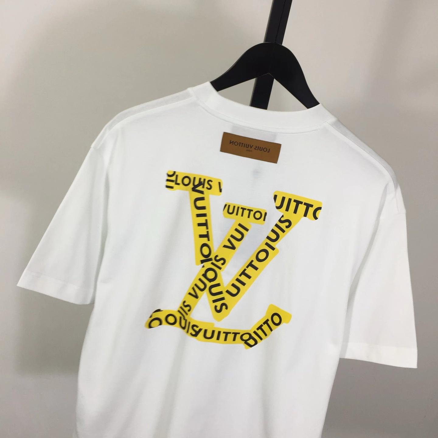 Louis Vuitton Logo Cotton T-Shirt  - FashionPlug