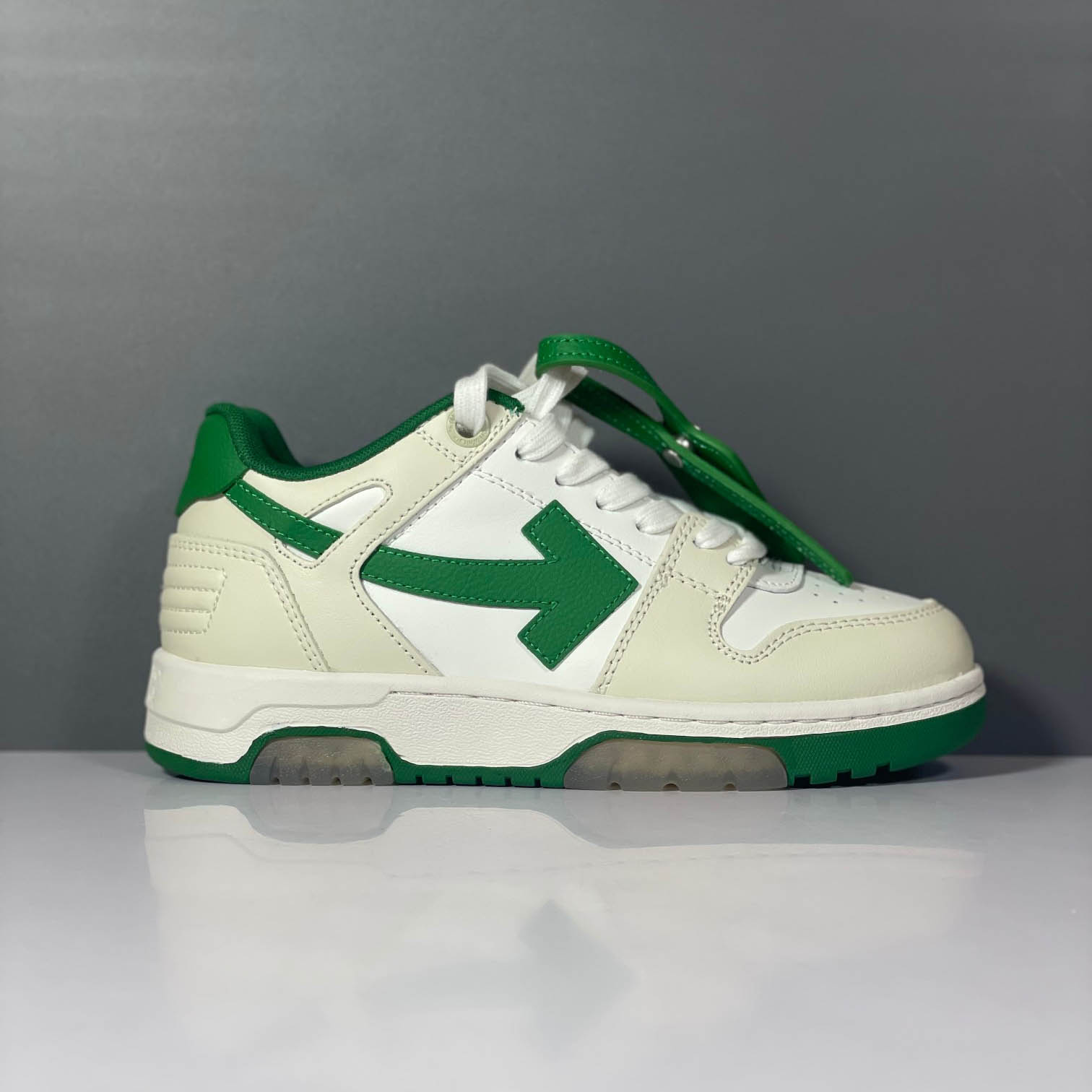Off-White Out Of Office Low 'White Green' - FashionPlug