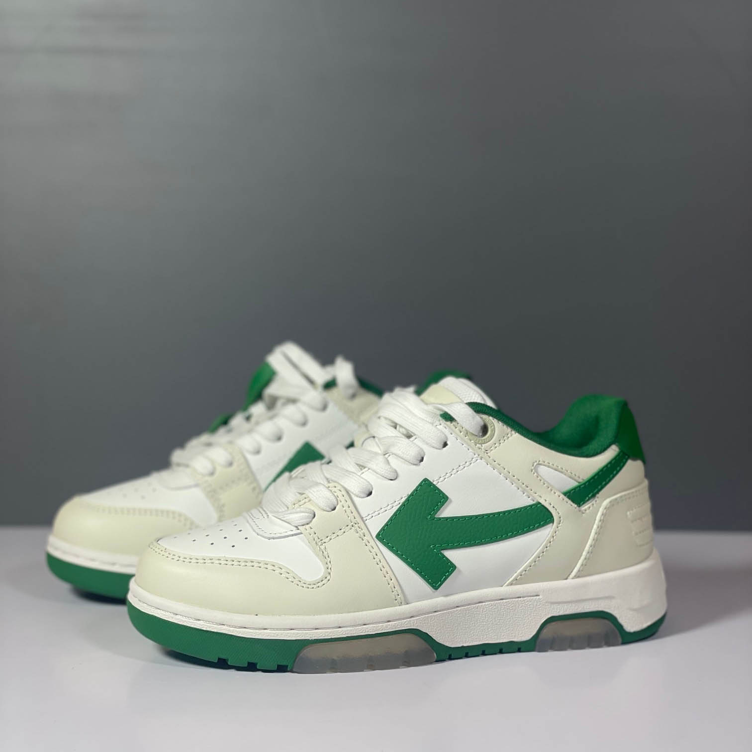 Off-White Out Of Office Low 'White Green' - FashionPlug