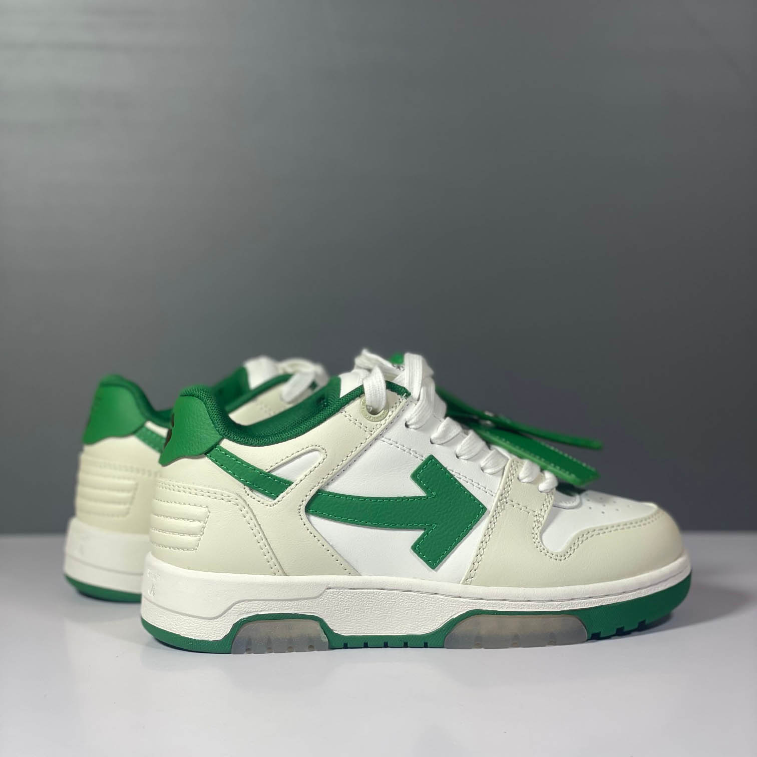 Off-White Out Of Office Low 'White Green' - FashionPlug