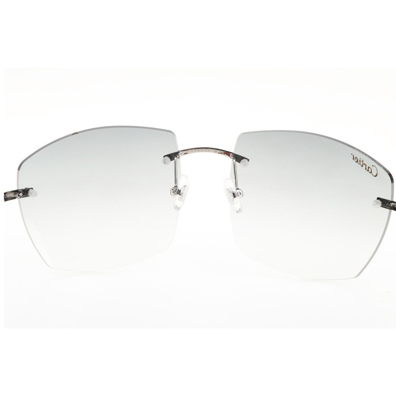 Cartier CT 4189706 Wood Sunglasses In Silver Gradient Grey - FashionPlug